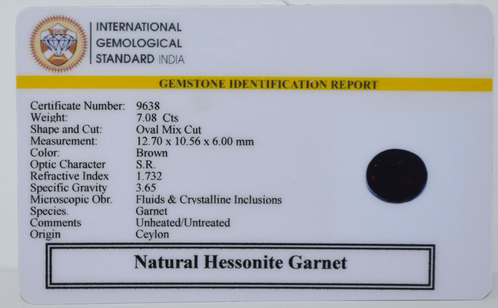 GMD7641 2 HESSONITE GOMED 7.08 Ct.