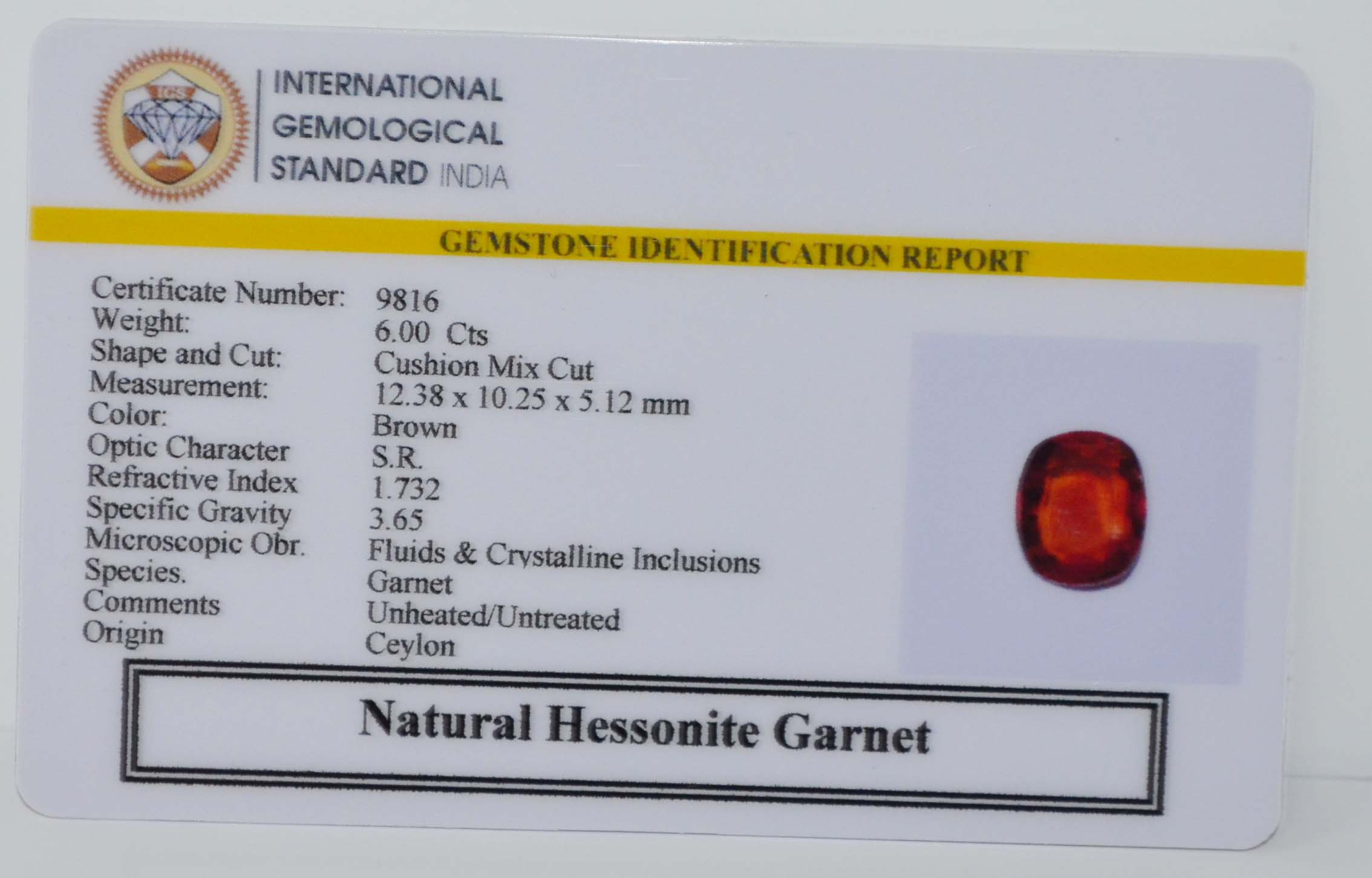 GMD7669 2 HESSONITE GOMED 6 Ct.