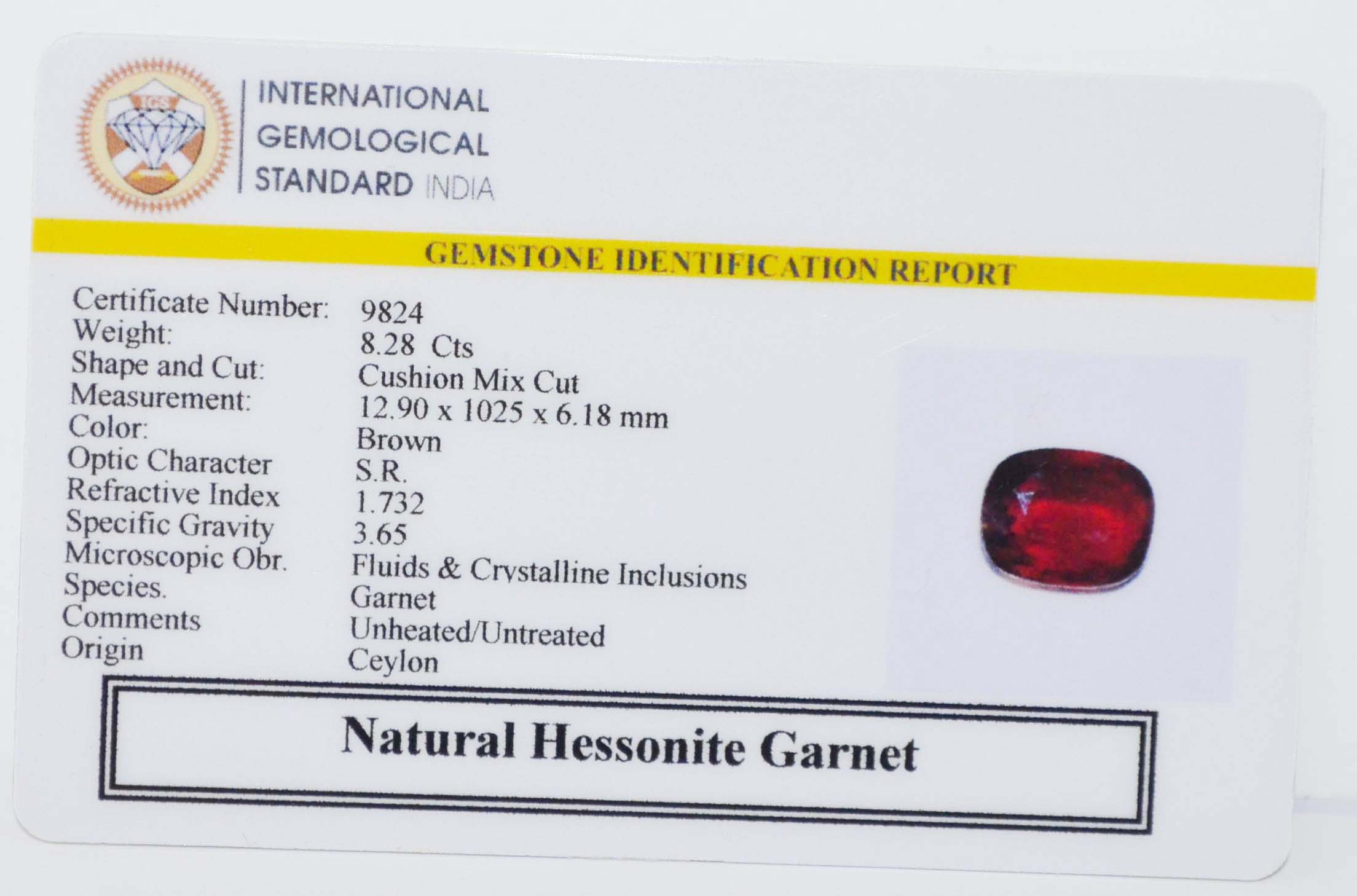 GMD7676 2 HESSONITE GOMED 8.28 Ct.