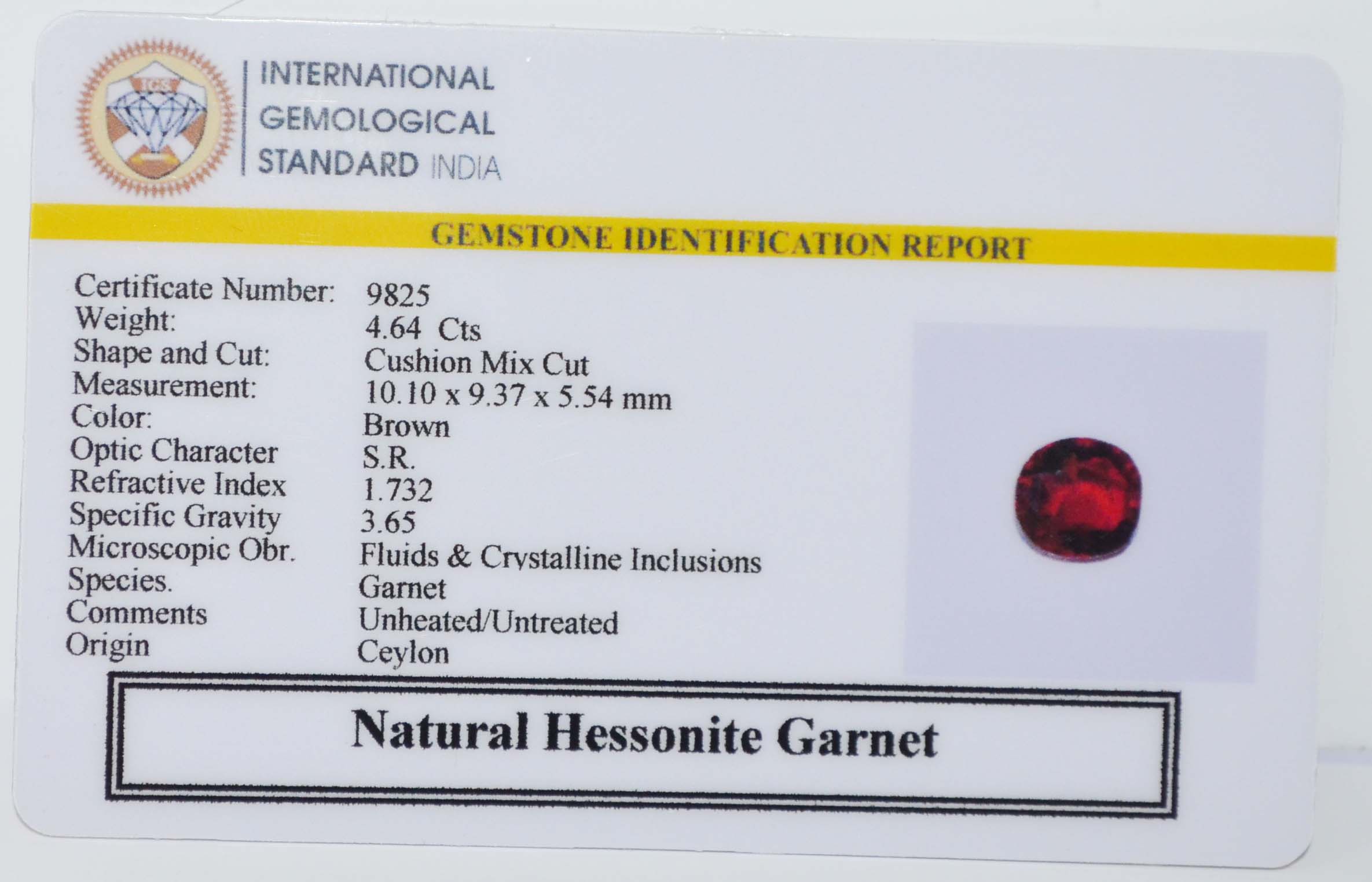 GMD7677 2 HESSONITE GOMED 4.64 Ct.