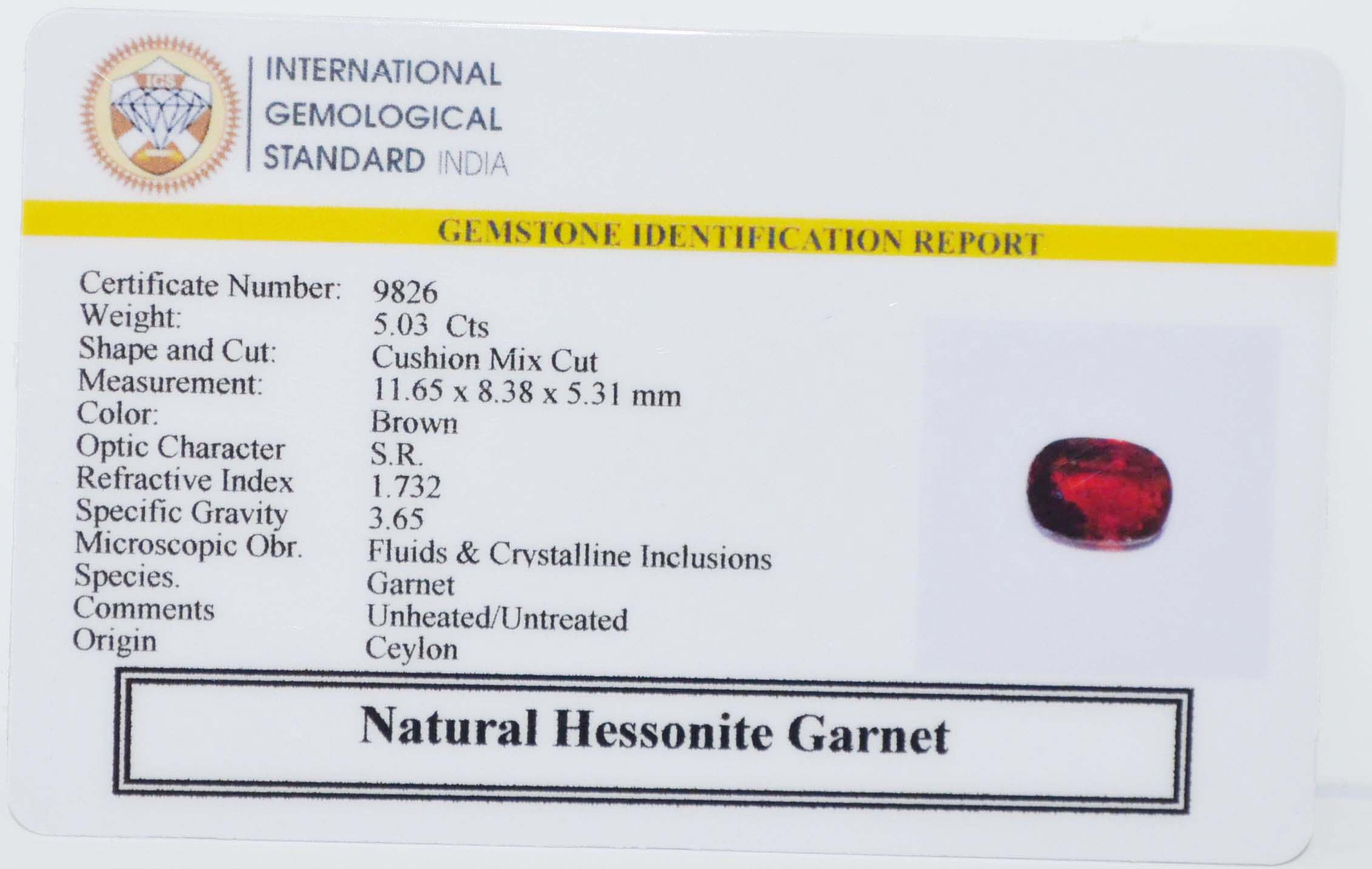 GMD7678 2 HESSONITE GOMED 5.03 Ct.