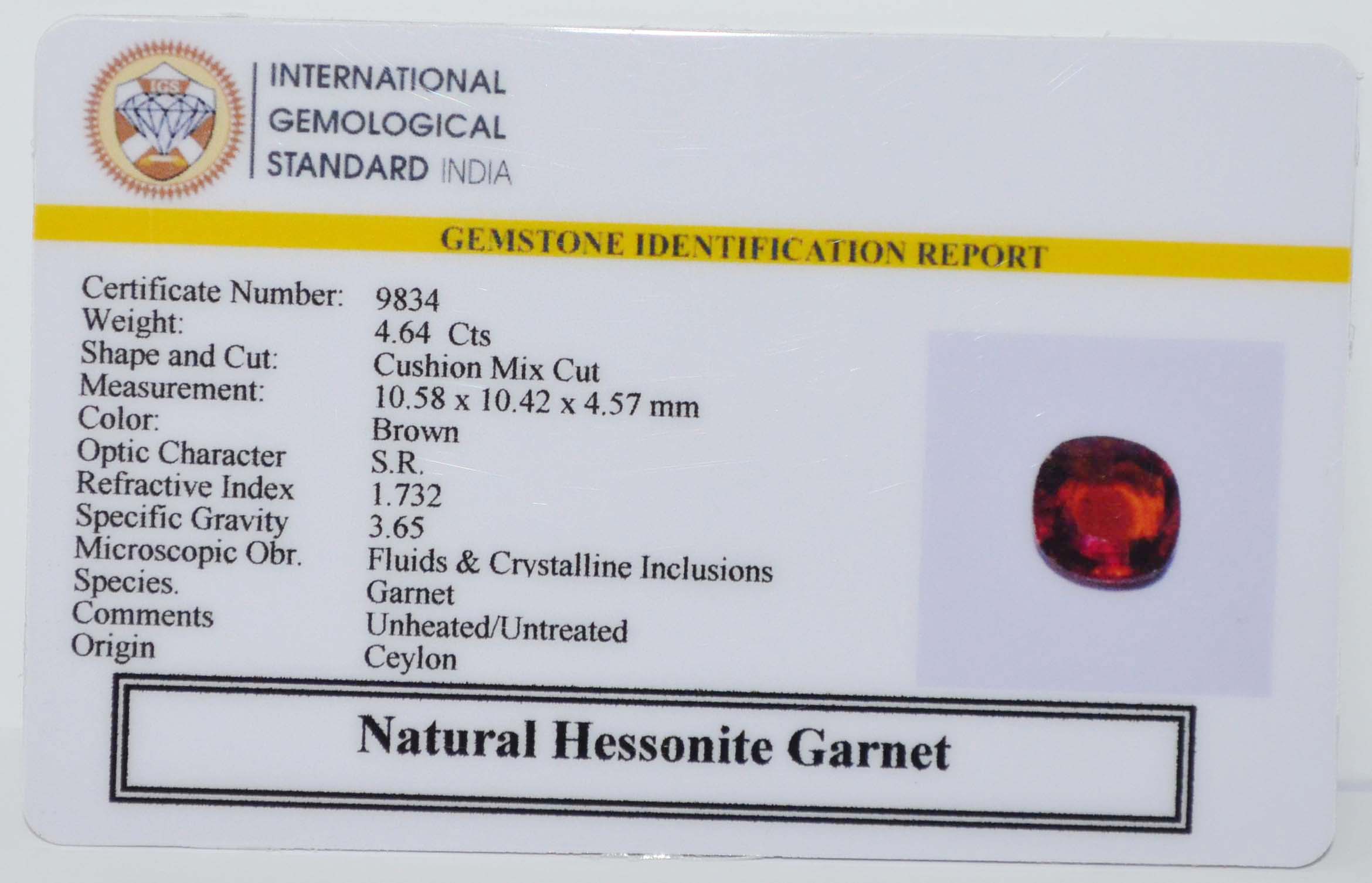 GMD7684 2 HESSONITE GOMED 4.64 Ct.