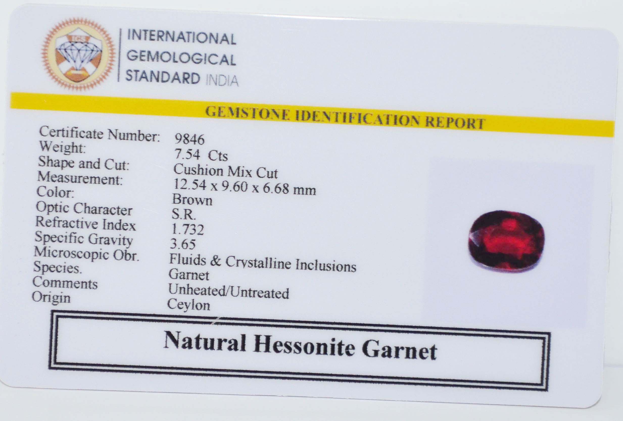 GMD7692 2 HESSONITE GOMED 7.54 Ct.