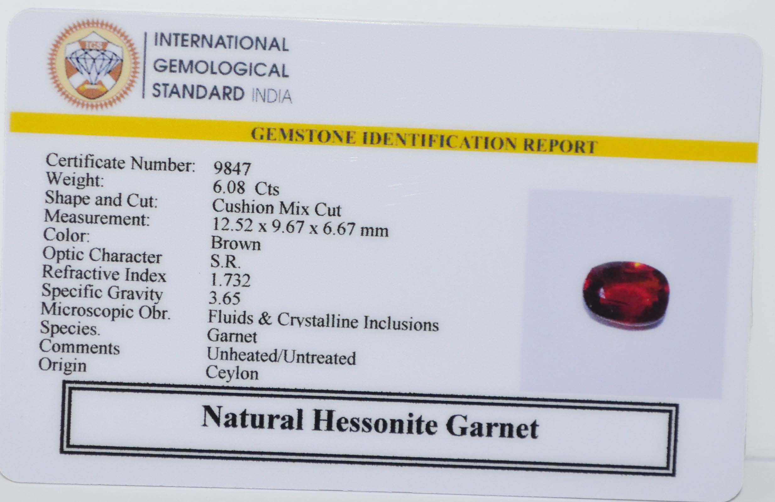 GMD7693 2 HESSONITE GOMED 6.08 Ct.
