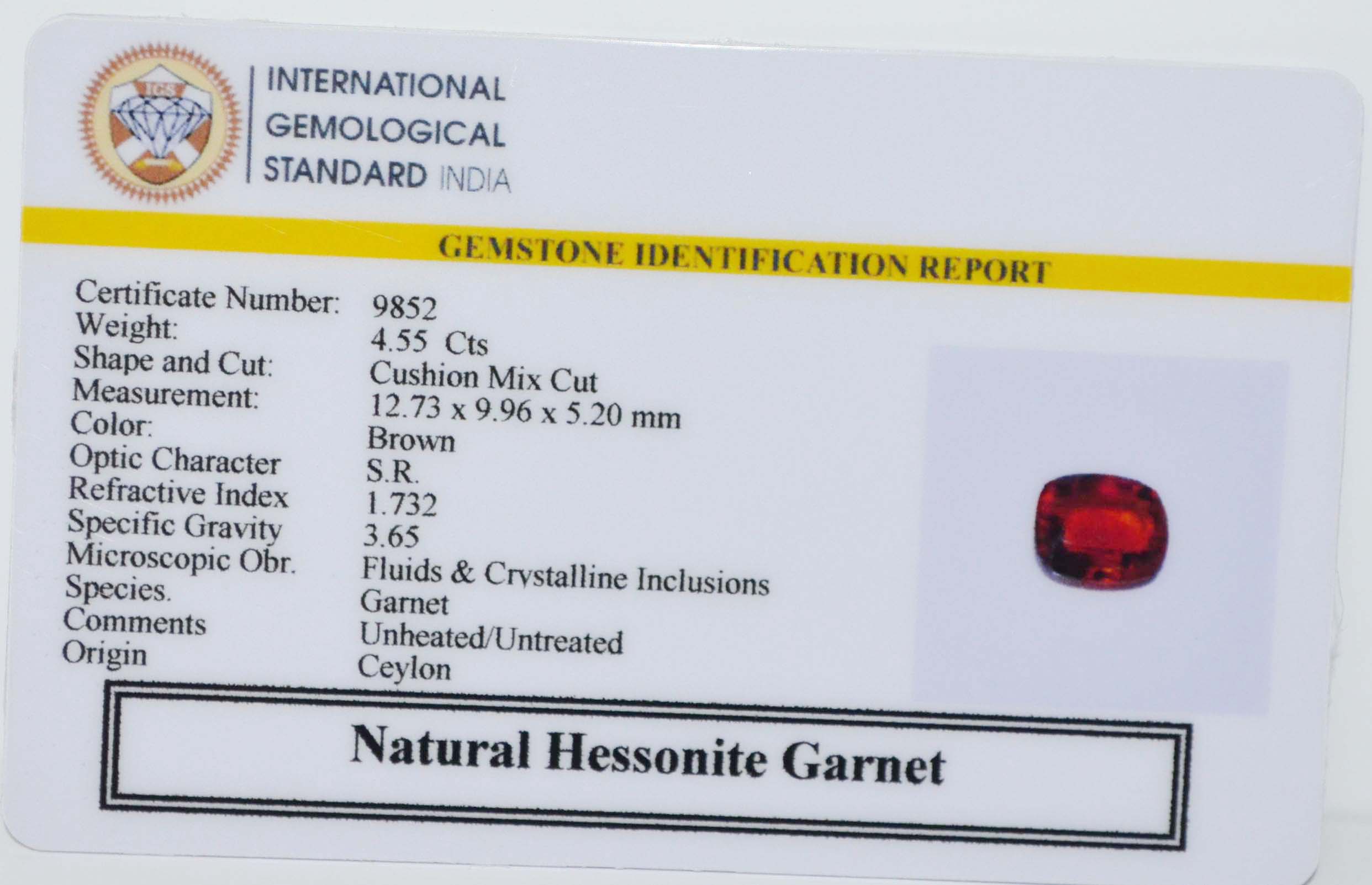 GMD7697 2 HESSONITE GOMED 4.55 Ct.