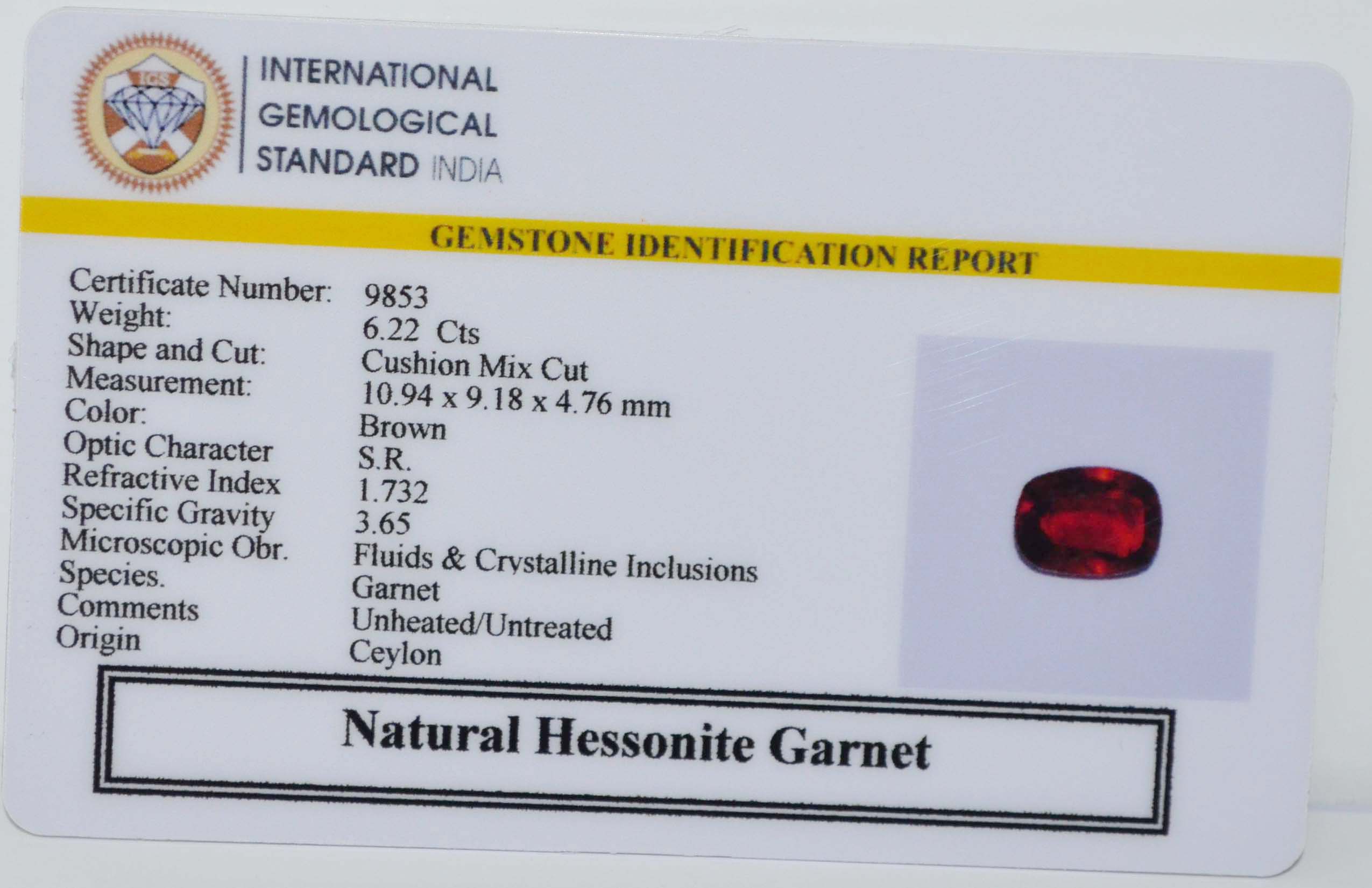 GMD7698 2 HESSONITE GOMED 6.22 Ct.