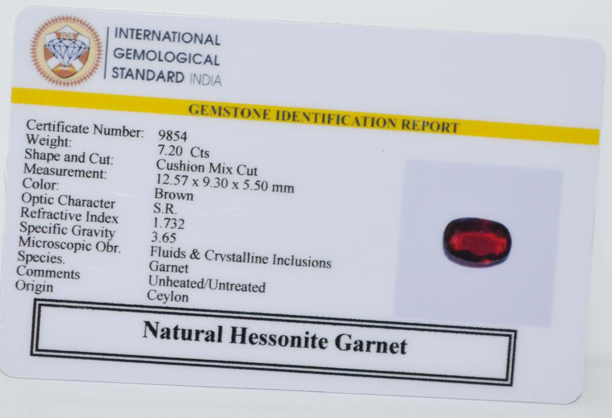 GMD7699 2 HESSONITE GOMED 7.2 Ct.