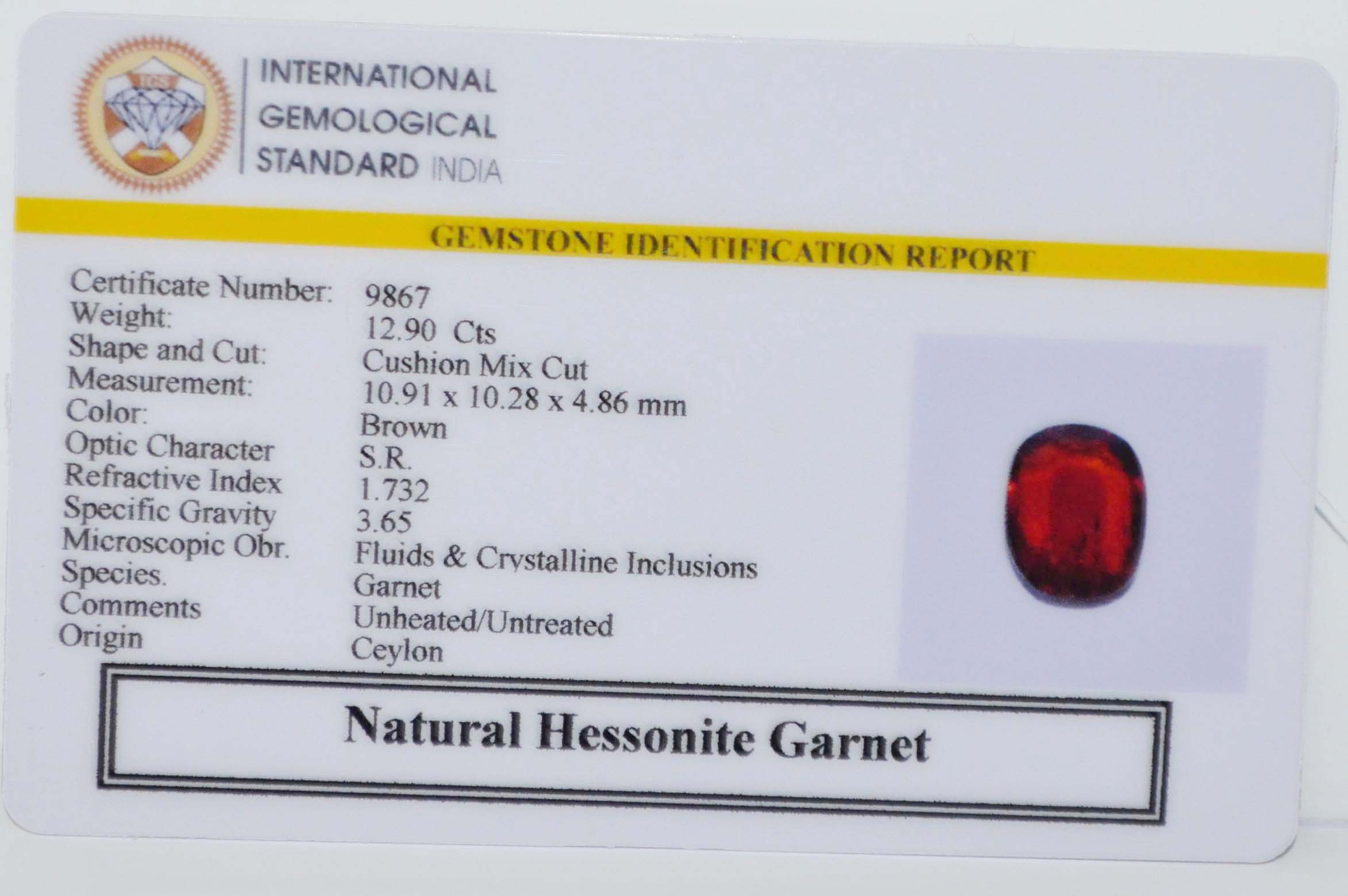 GMD7711 2 HESSONITE GOMED 12.9 Ct.