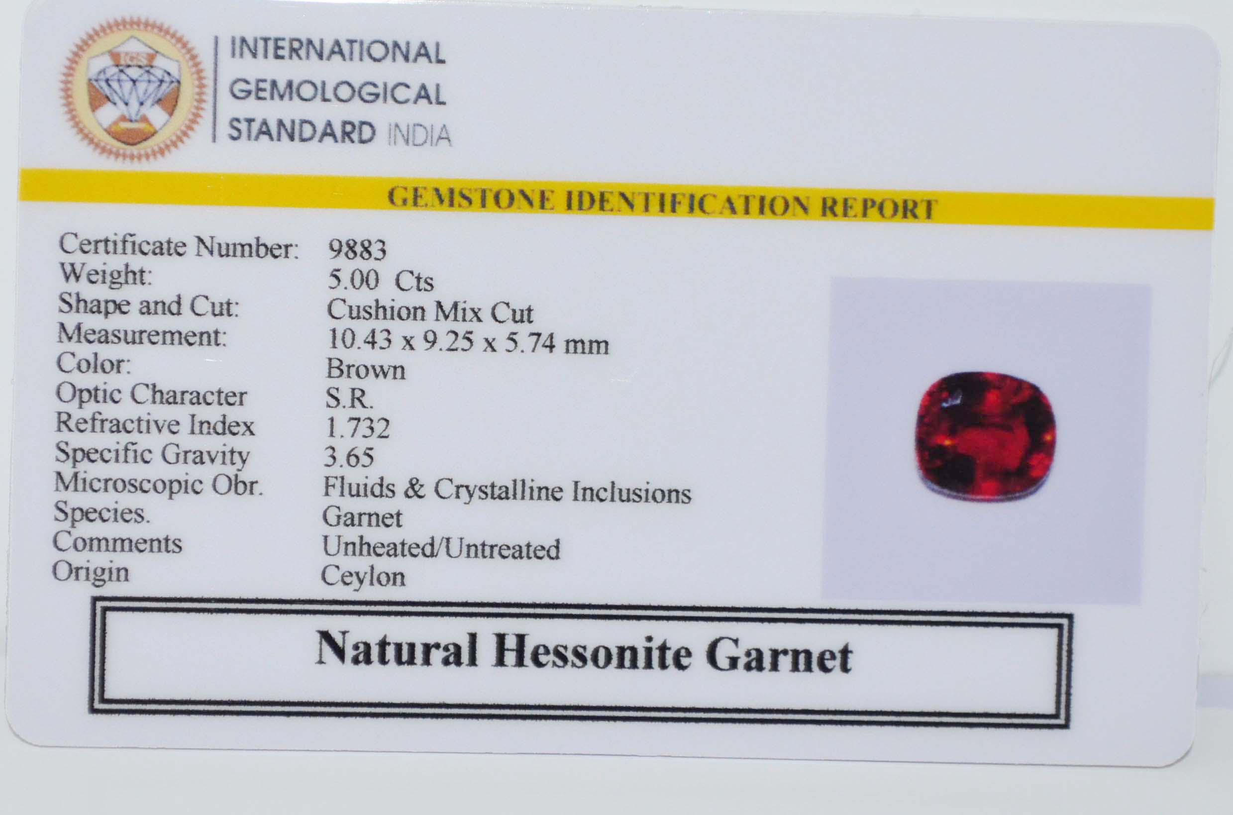 GMD7720 2 HESSONITE GOMED 5 Ct.