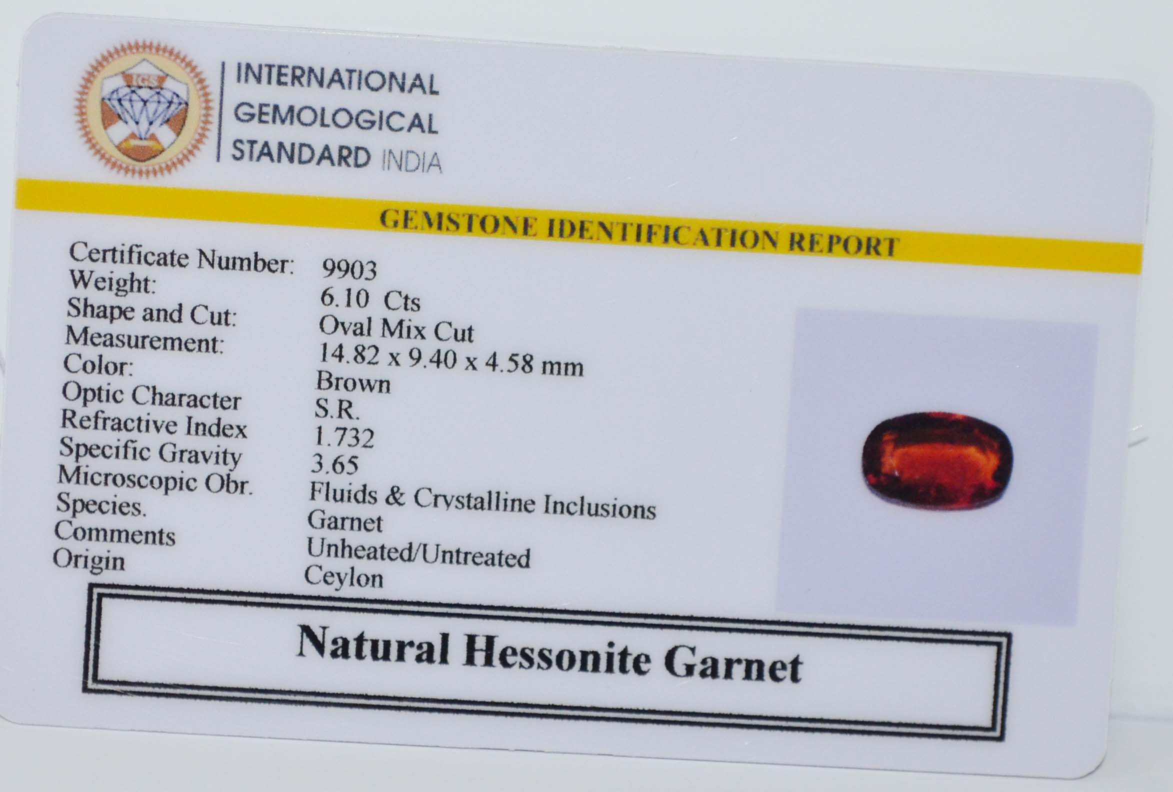 GMD7730 2 HESSONITE GOMED 6.1 Ct.