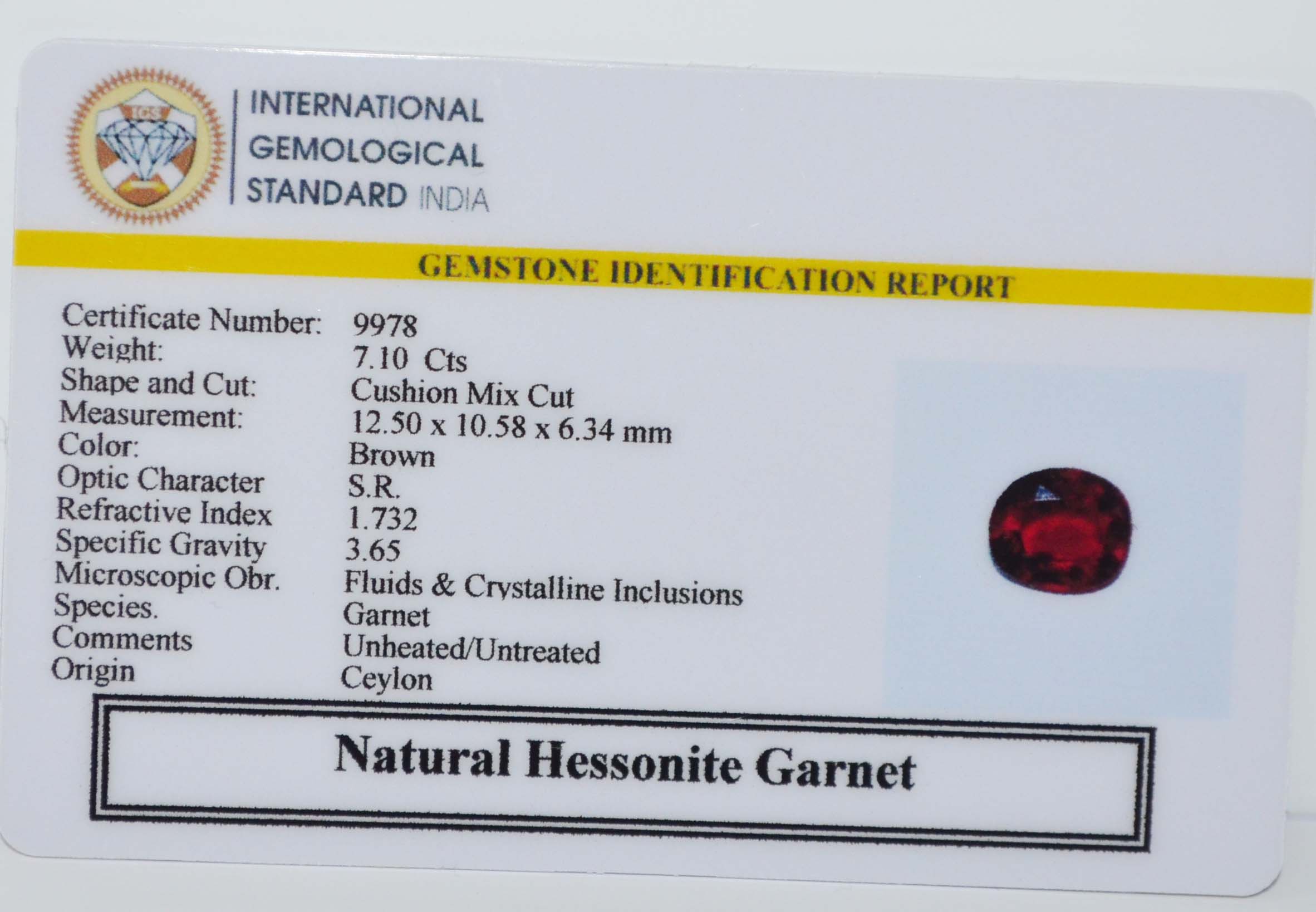 GMD7738 2 HESSONITE GOMED 7.1 Ct.