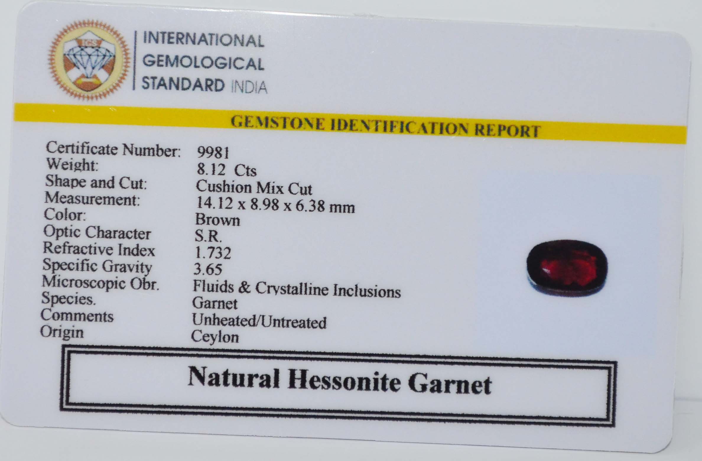GMD7741 2 HESSONITE GOMED 8.12 Ct.
