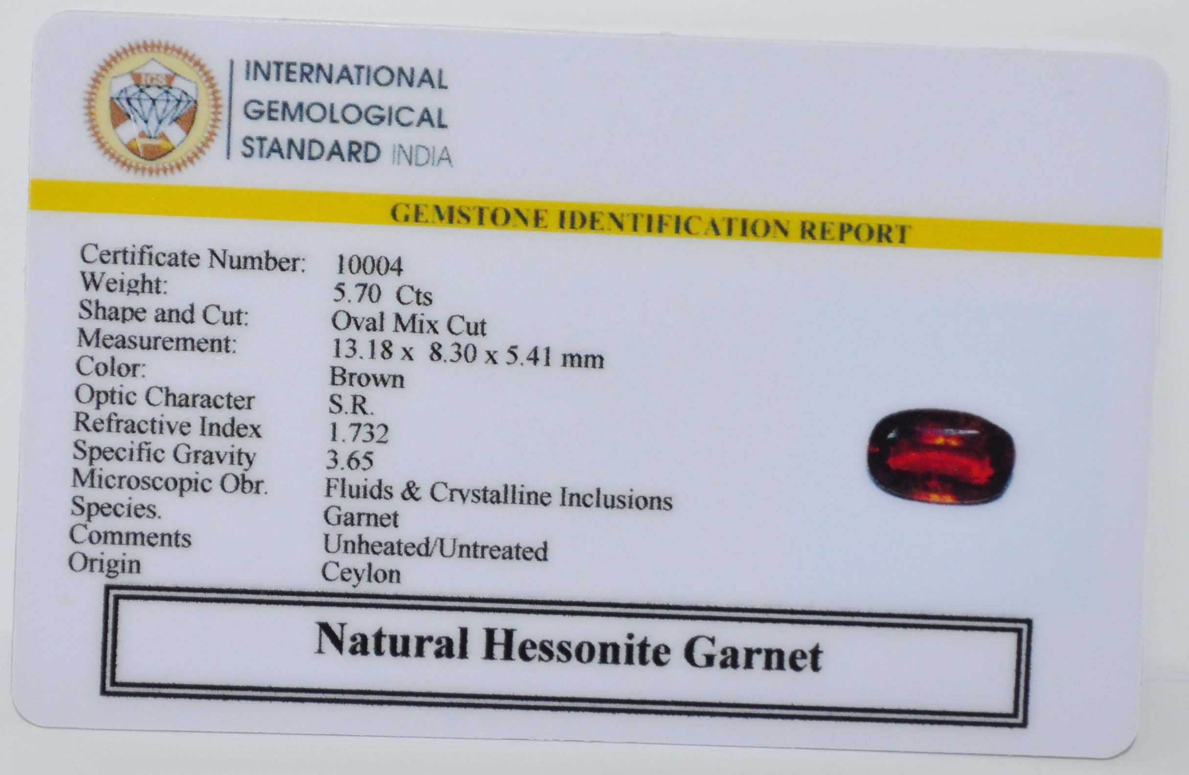 GMD7759 2 HESSONITE GOMED 5.7 Ct.