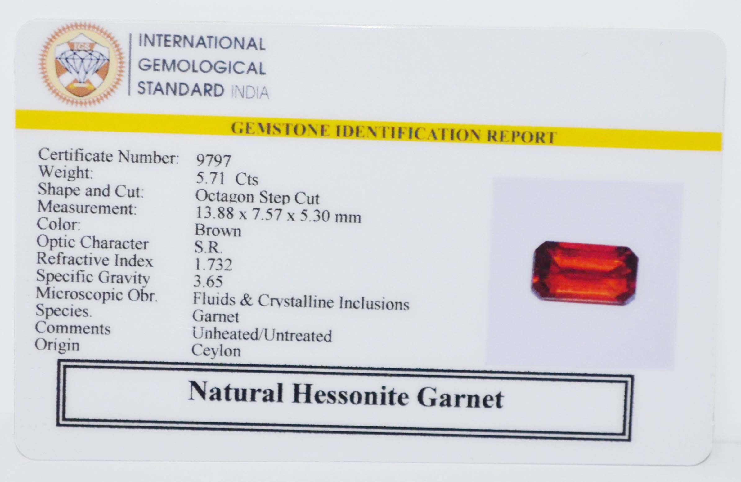 GMDG7227 2 HESSONITE GOMED 5.71 Ct.