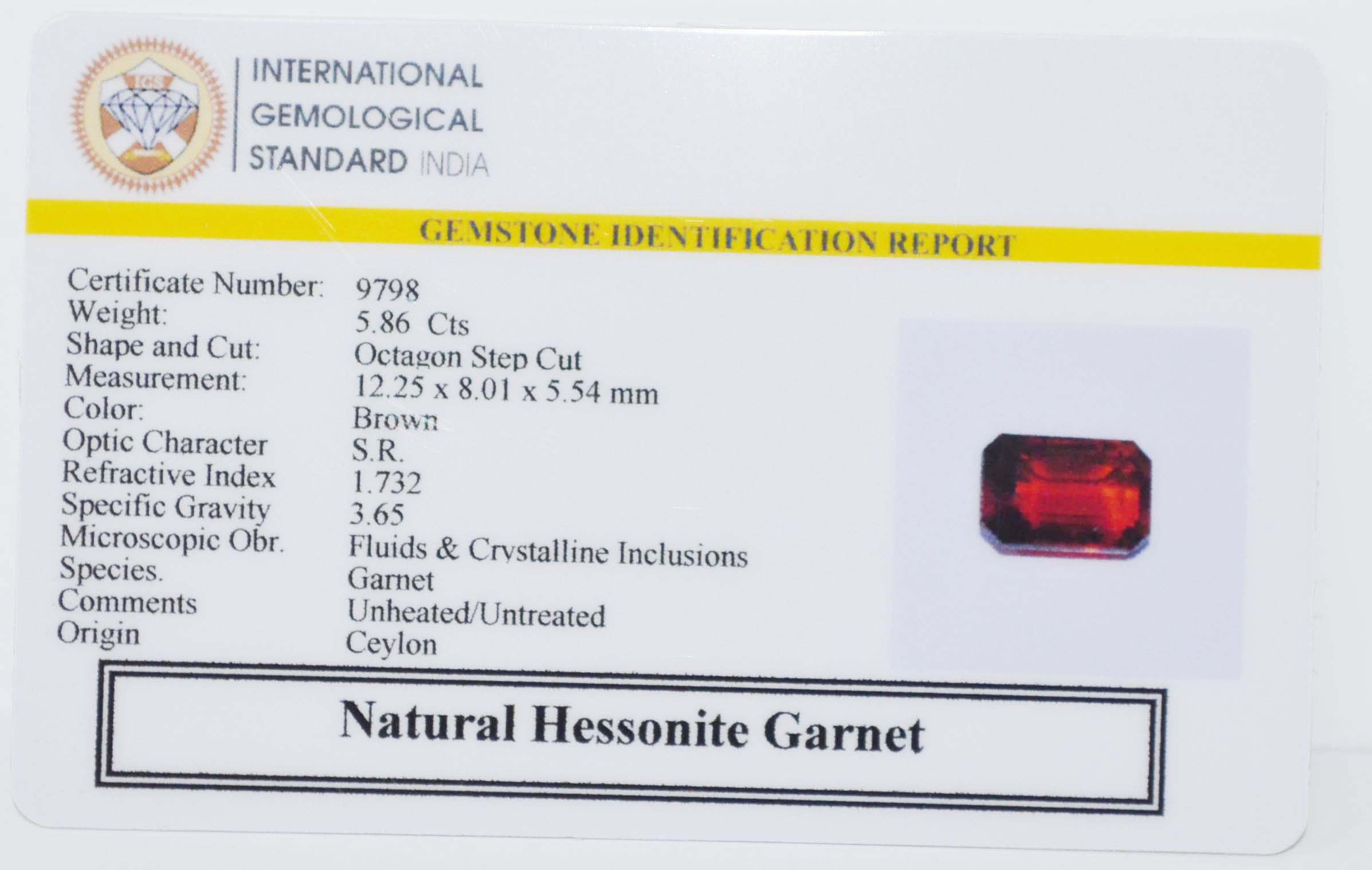 GMDG7228 2 HESSONITE GOMED 5.86 Ct.