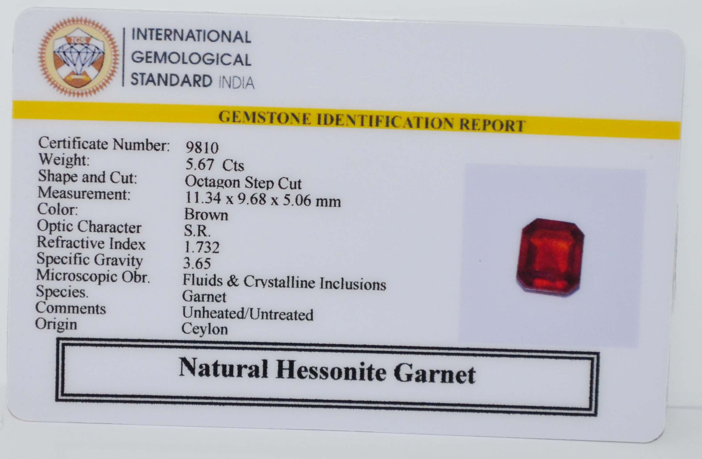 GMDG7232 2 HESSONITE GOMED 5.67 Ct.
