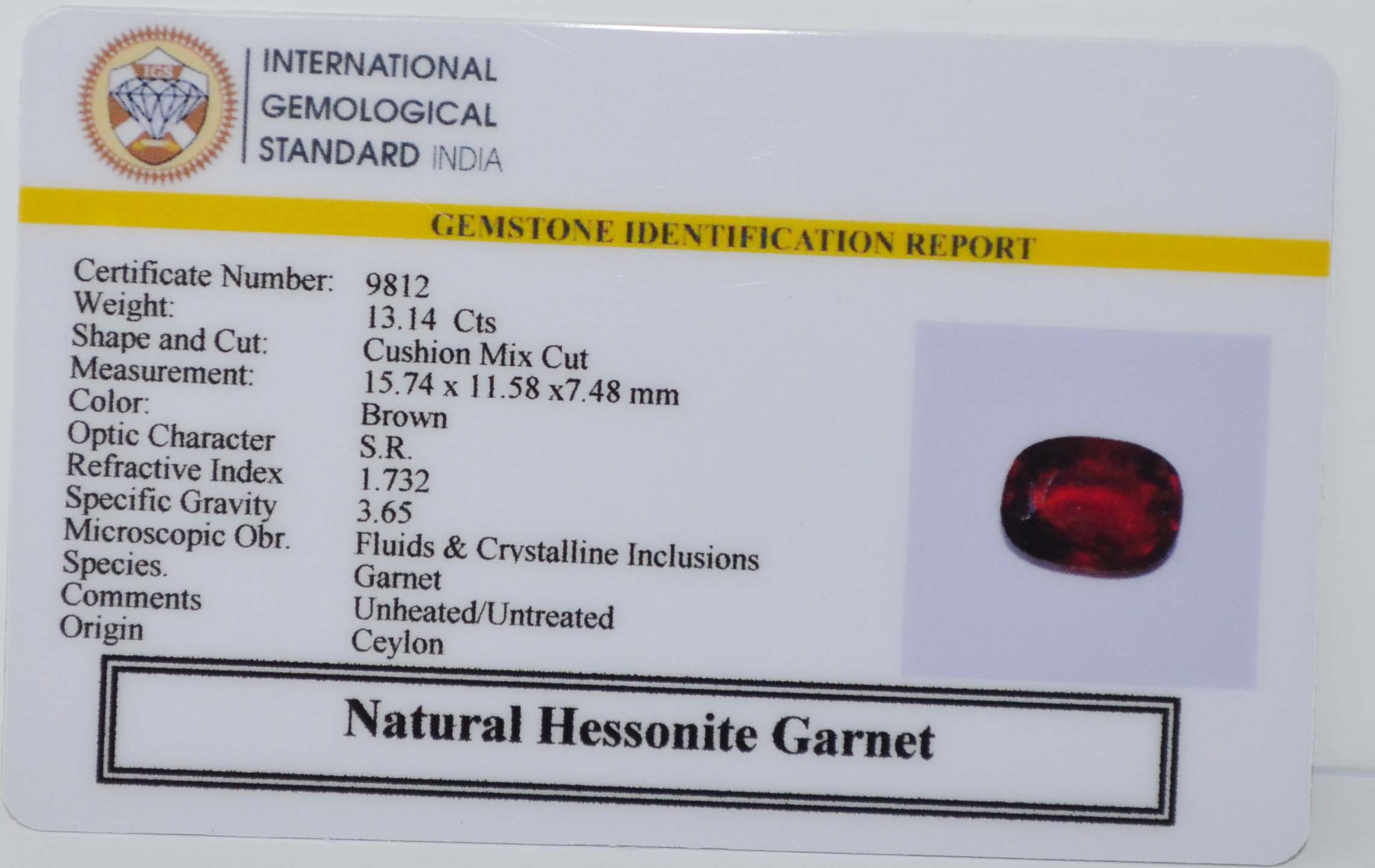 GMDG7233 2 HESSONITE GOMED 13.14 Ct.
