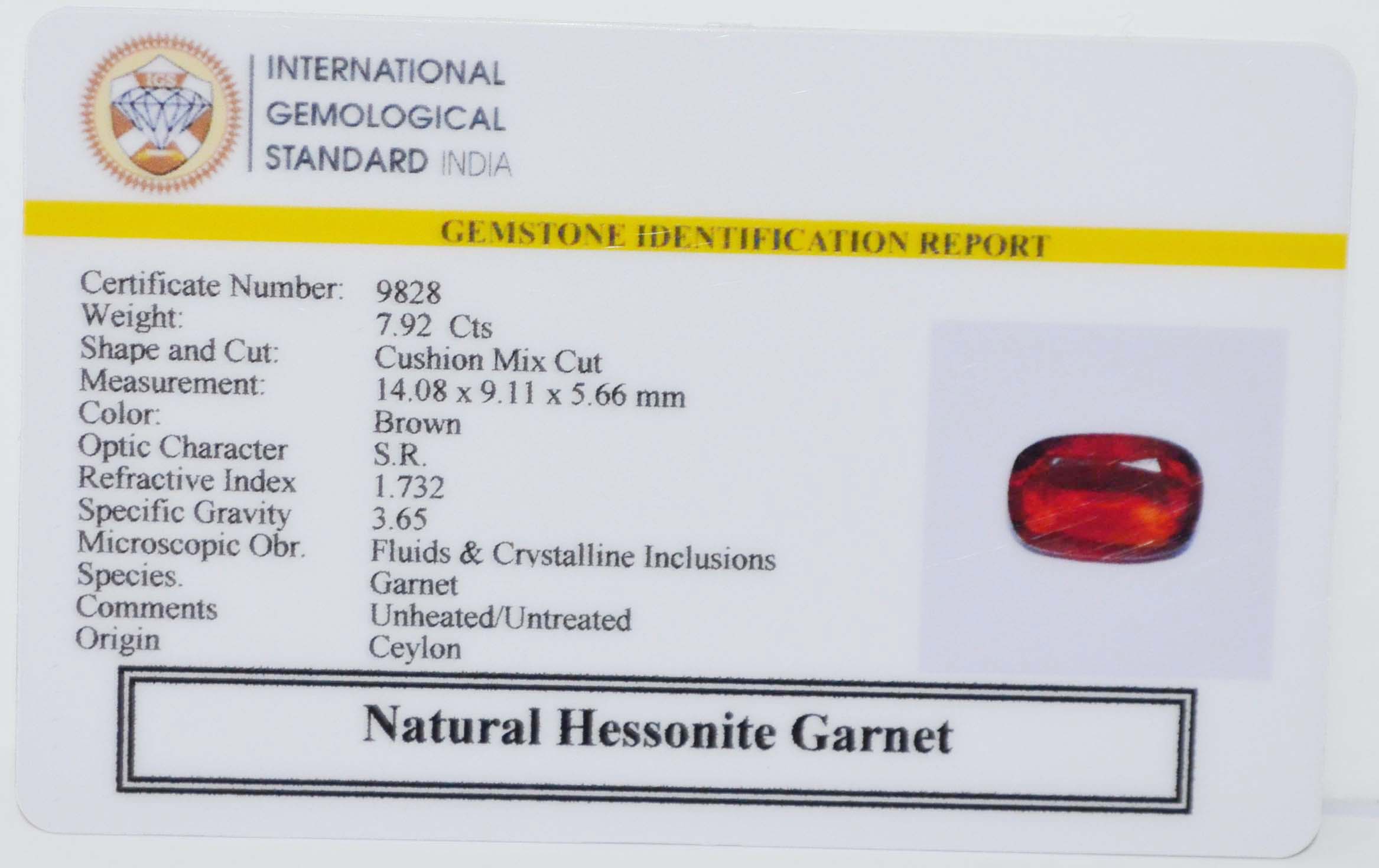 GMDG7235 2 HESSONITE GOMED 7.92 Ct.