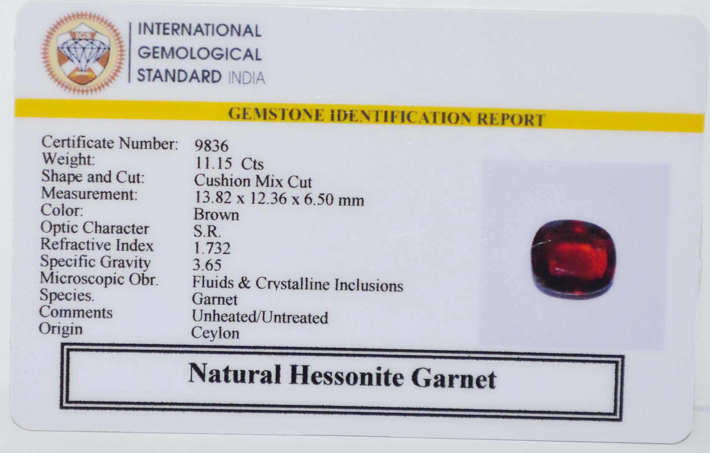 GMDG7238 2 HESSONITE GOMED 11.15 Ct.