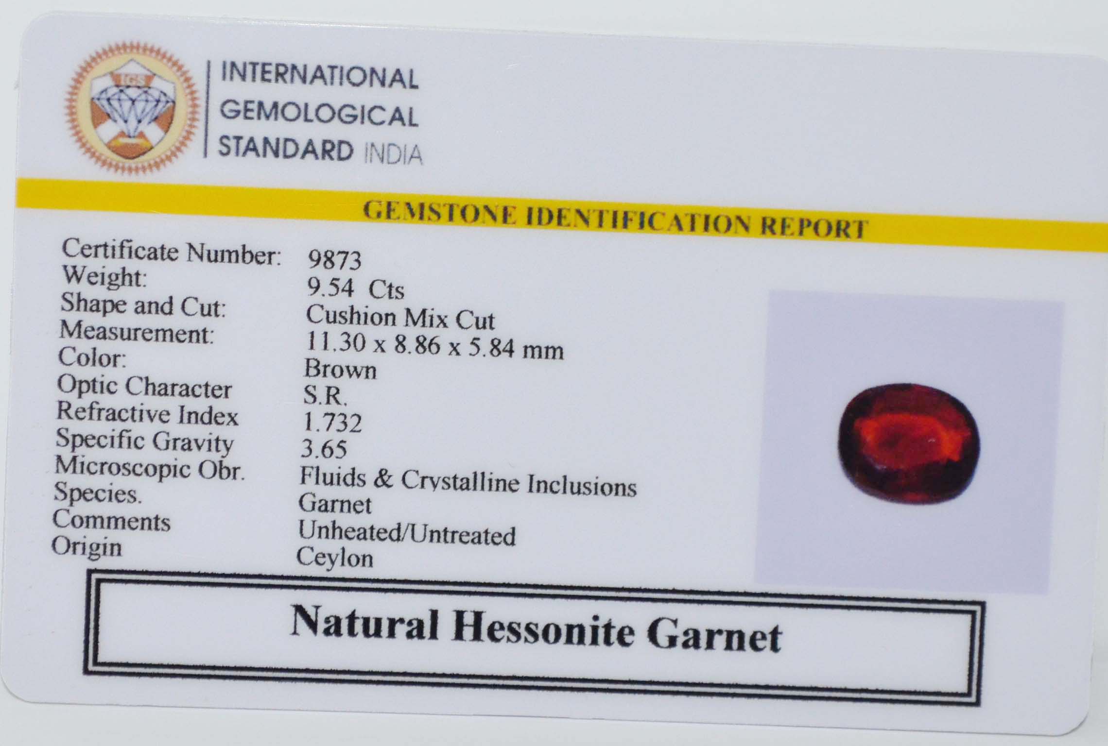 GMDG7246 2 HESSONITE GOMED 9.54 Ct.