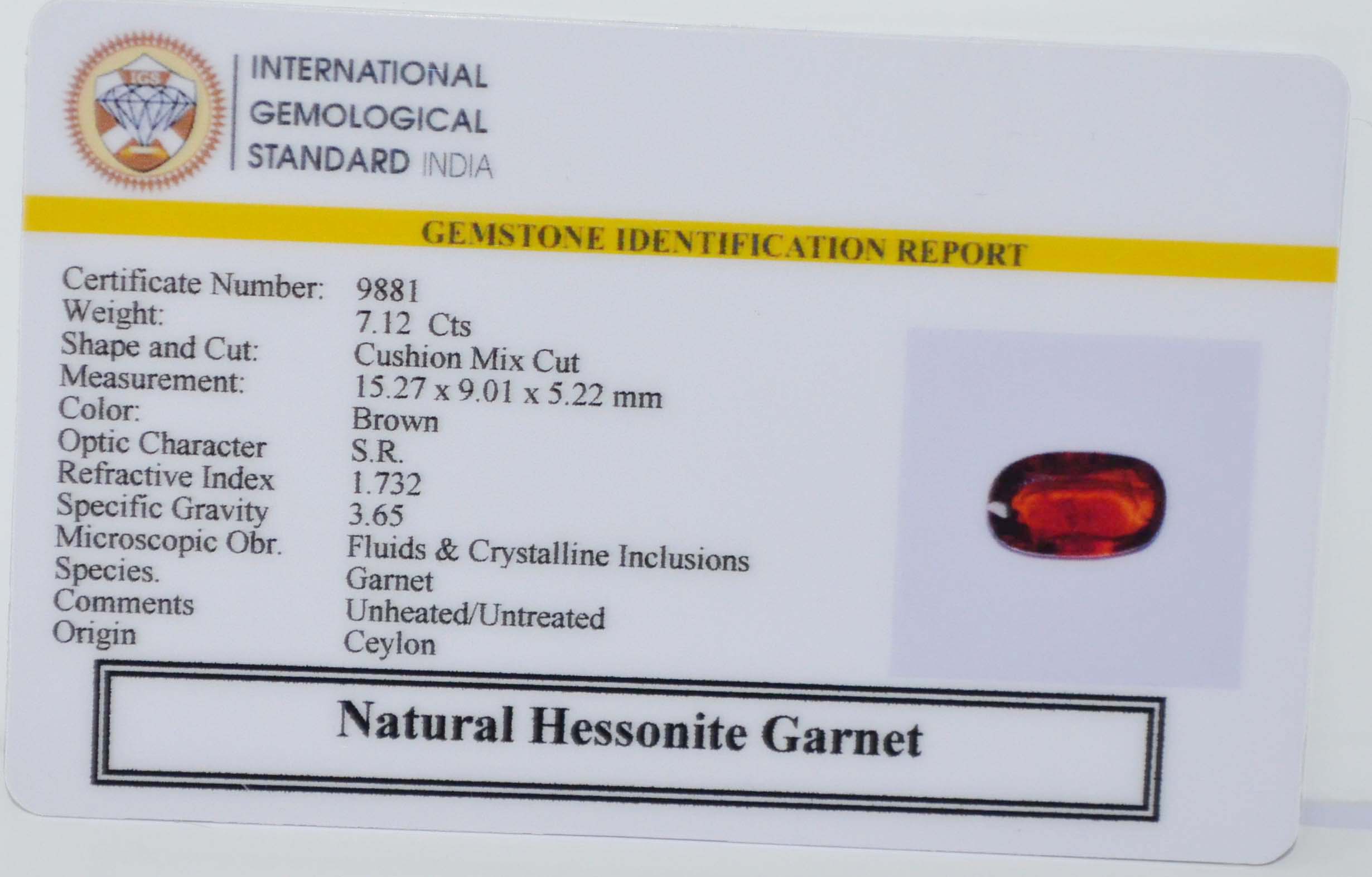 GMDG7248 2 HESSONITE GOMED 7.12 Ct.