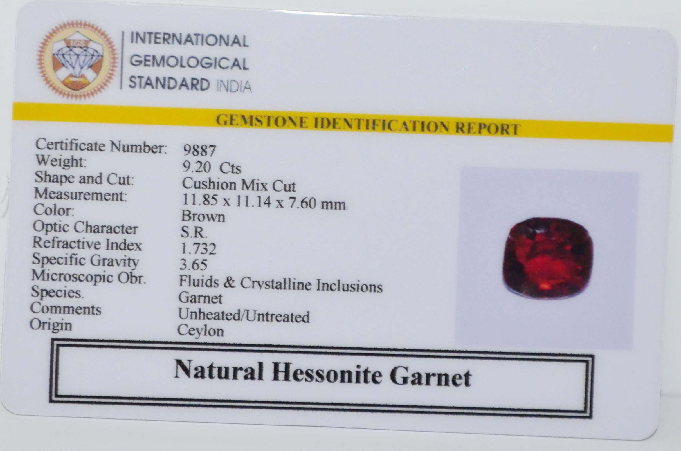 GMDG7251 2 HESSONITE GOMED 9.2 Ct.