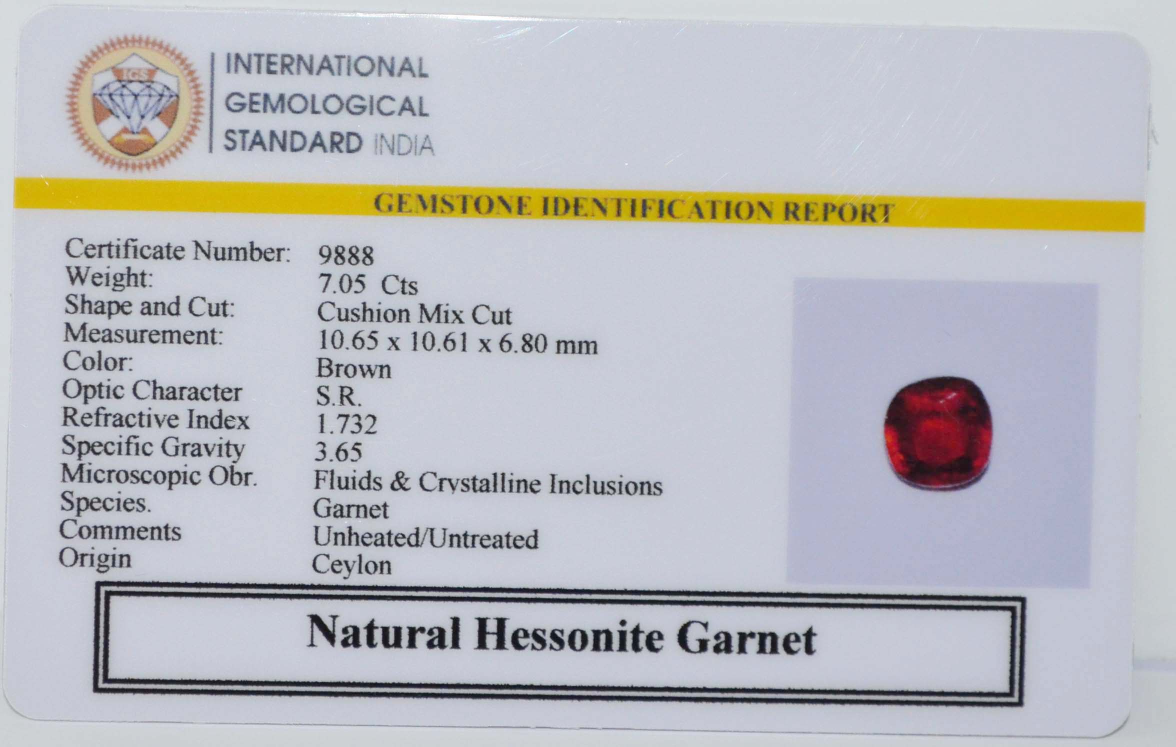 GMDG7252 2 HESSONITE GOMED 7.05 Ct.