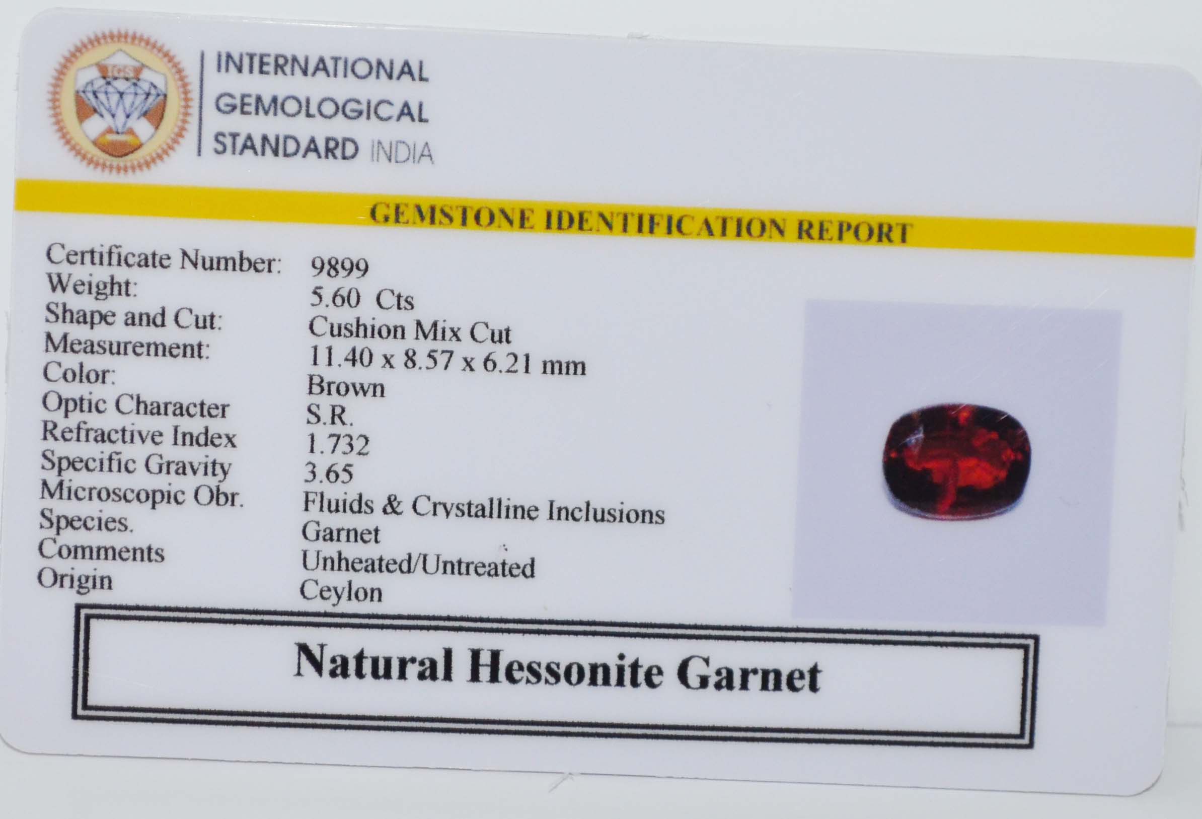 GMDG7258 2 HESSONITE GOMED 5.6 Ct.