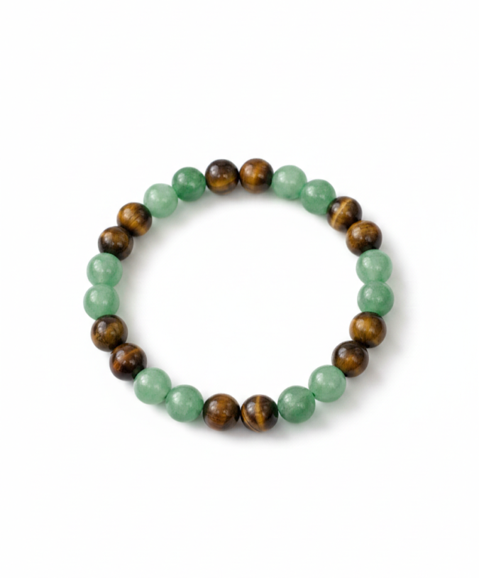 Gemini Generated Image ig83gaig83gaig83 Green Aventurine & Tiger's Eye Bracelet