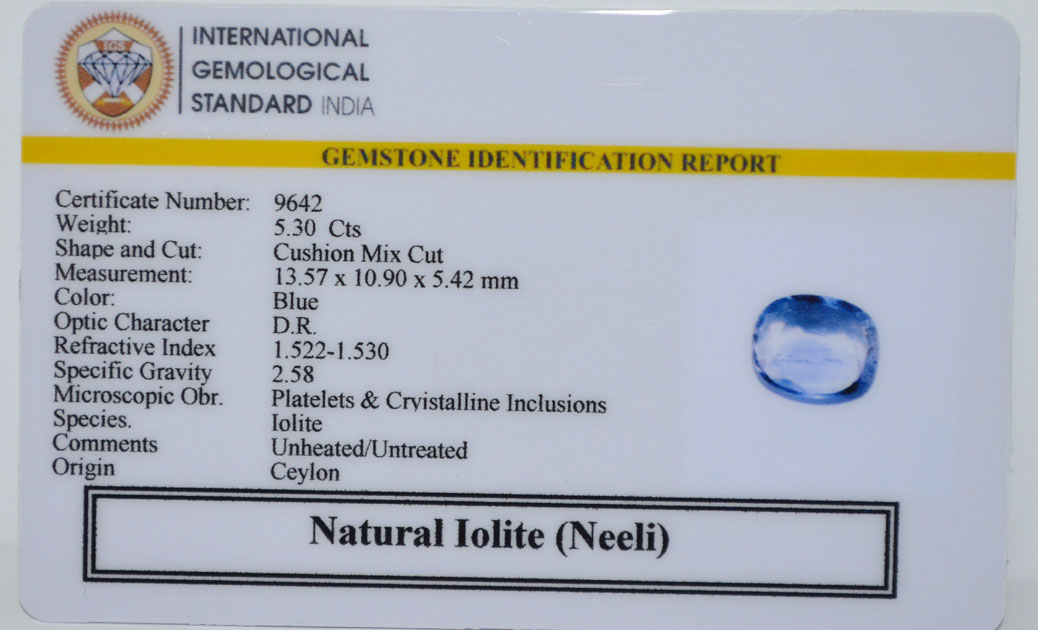 NIL2691 2 IOLITE NILLI 5.3 Ct.