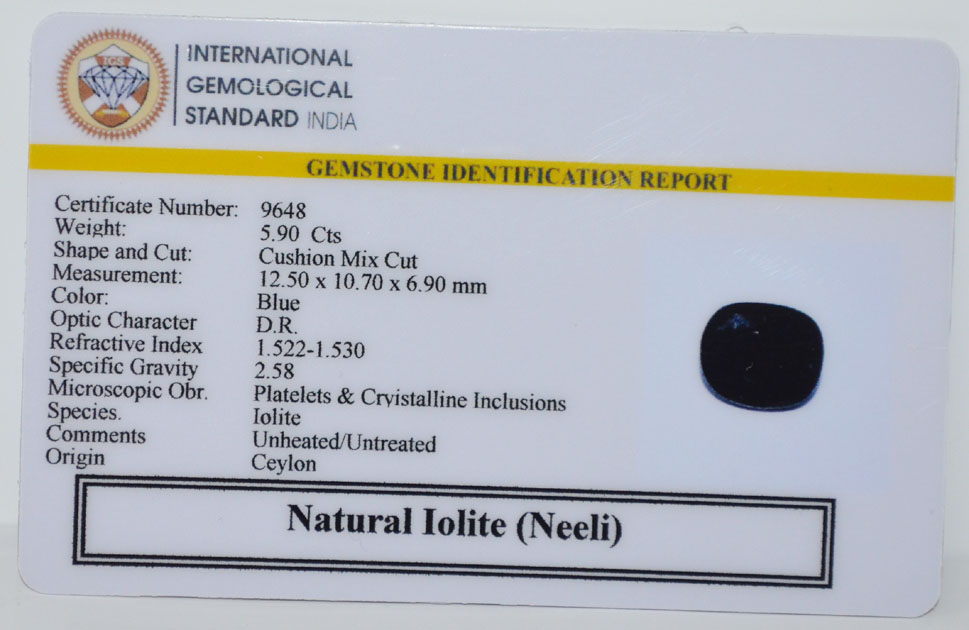NIL2696 2 IOLITE NILLI 5.9 Ct.
