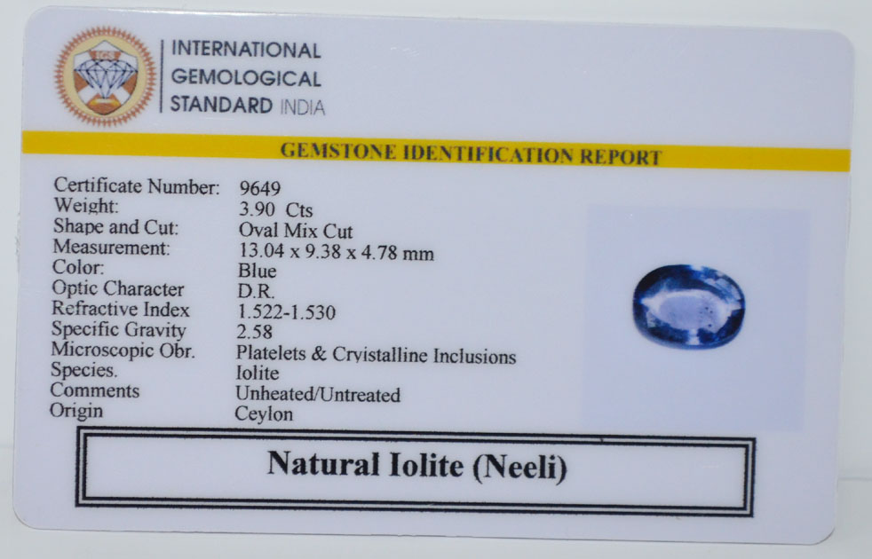 NILG2665 2 IOLITE NILLI 3.9 Ct.