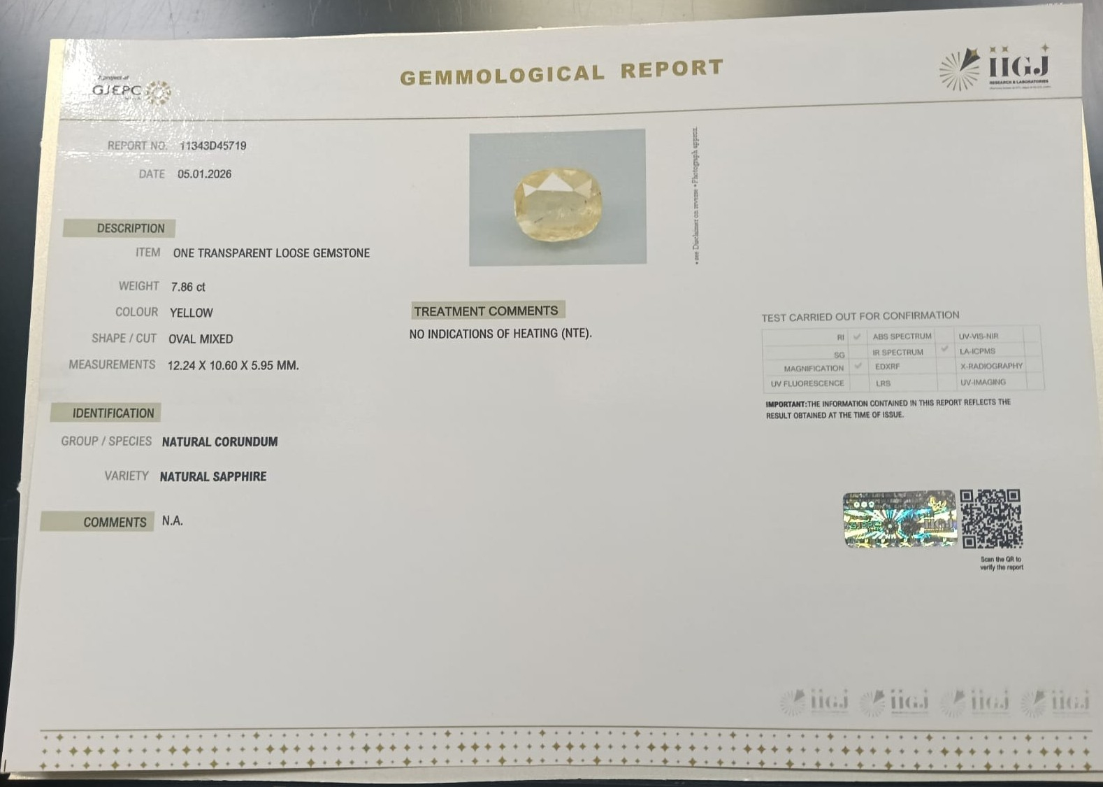 NYSP8831 2 YELLOW SAPPHIRE 7.86 Ct.