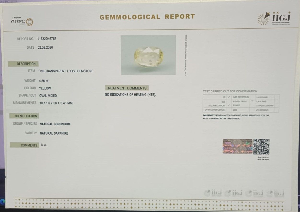 NYSPG8559 2 YELLOW SAPPHIRE 4.56 Ct.