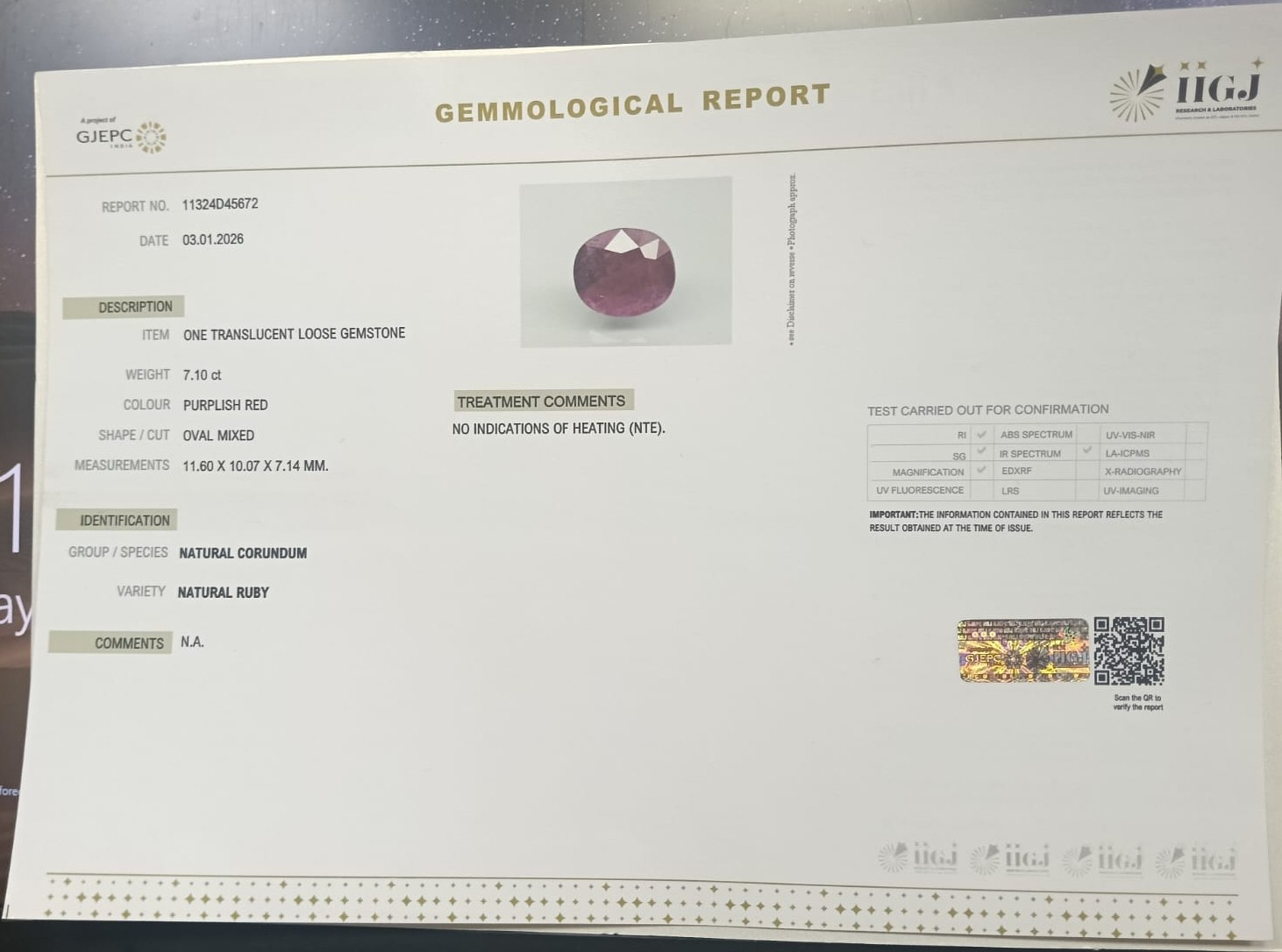 RUB8469 2 RUBY 7.1 Ct.