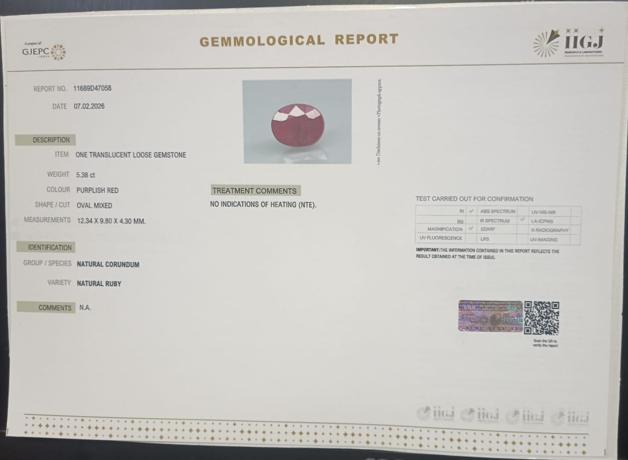 RUBY 5.38 Ct. 3 RUB8541 2 RUBY 5.38 Ct.