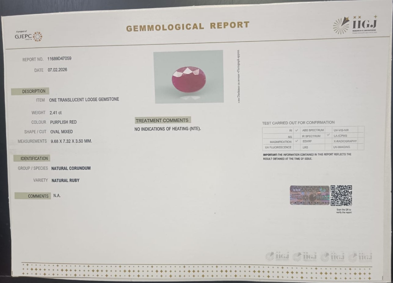 RUBY 2.41 Ct. 3 RUB8542 2 RUBY 2.41 Ct.
