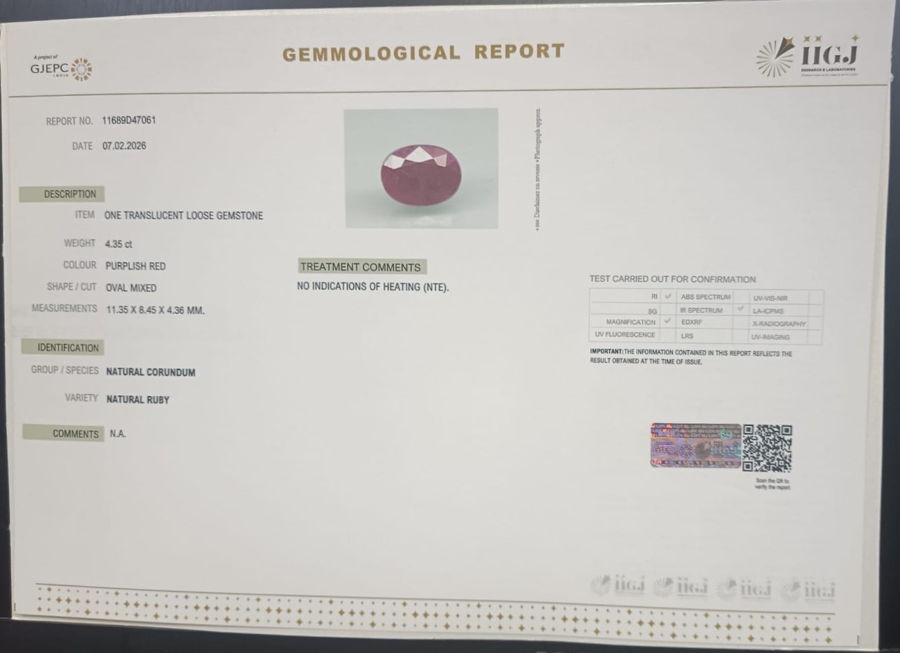 RUBY 4.35 Ct. 3 RUB8544 2 RUBY 4.35 Ct.