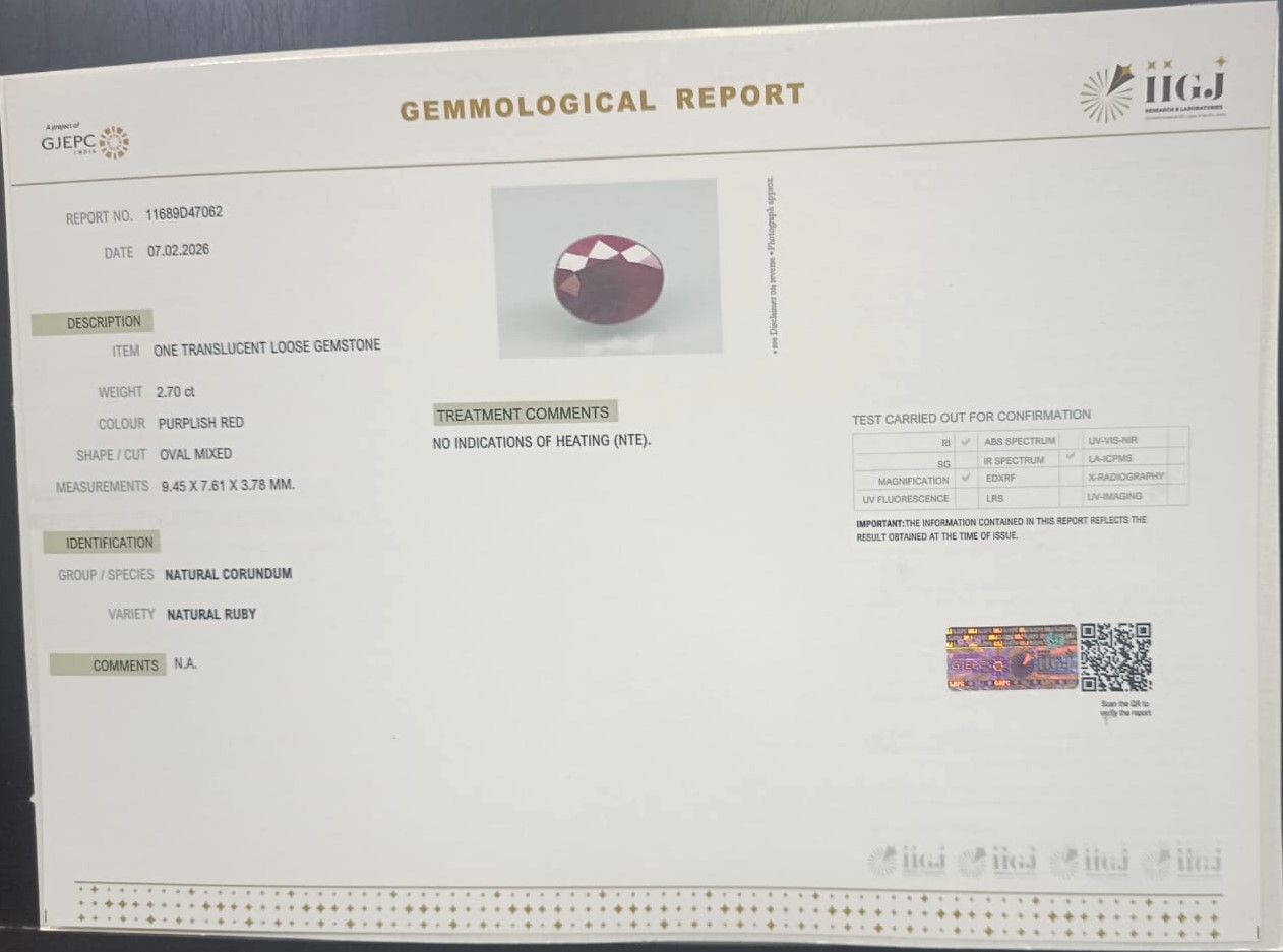 RUBY 2.7 Ct. 3 RUB8545 2 RUBY 2.7 Ct.