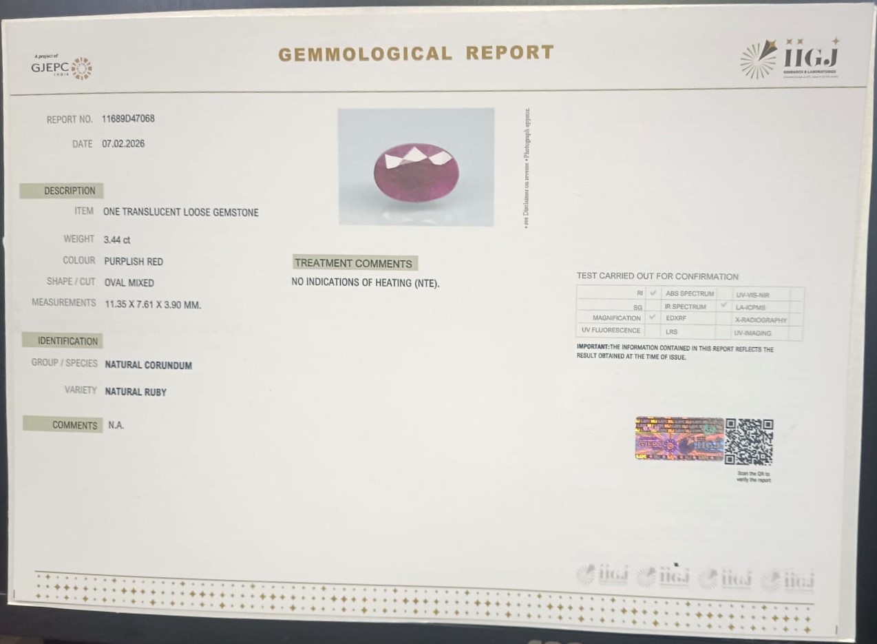 RUBY 3.44 Ct. 3 RUB8551 2 RUBY 3.44 Ct.