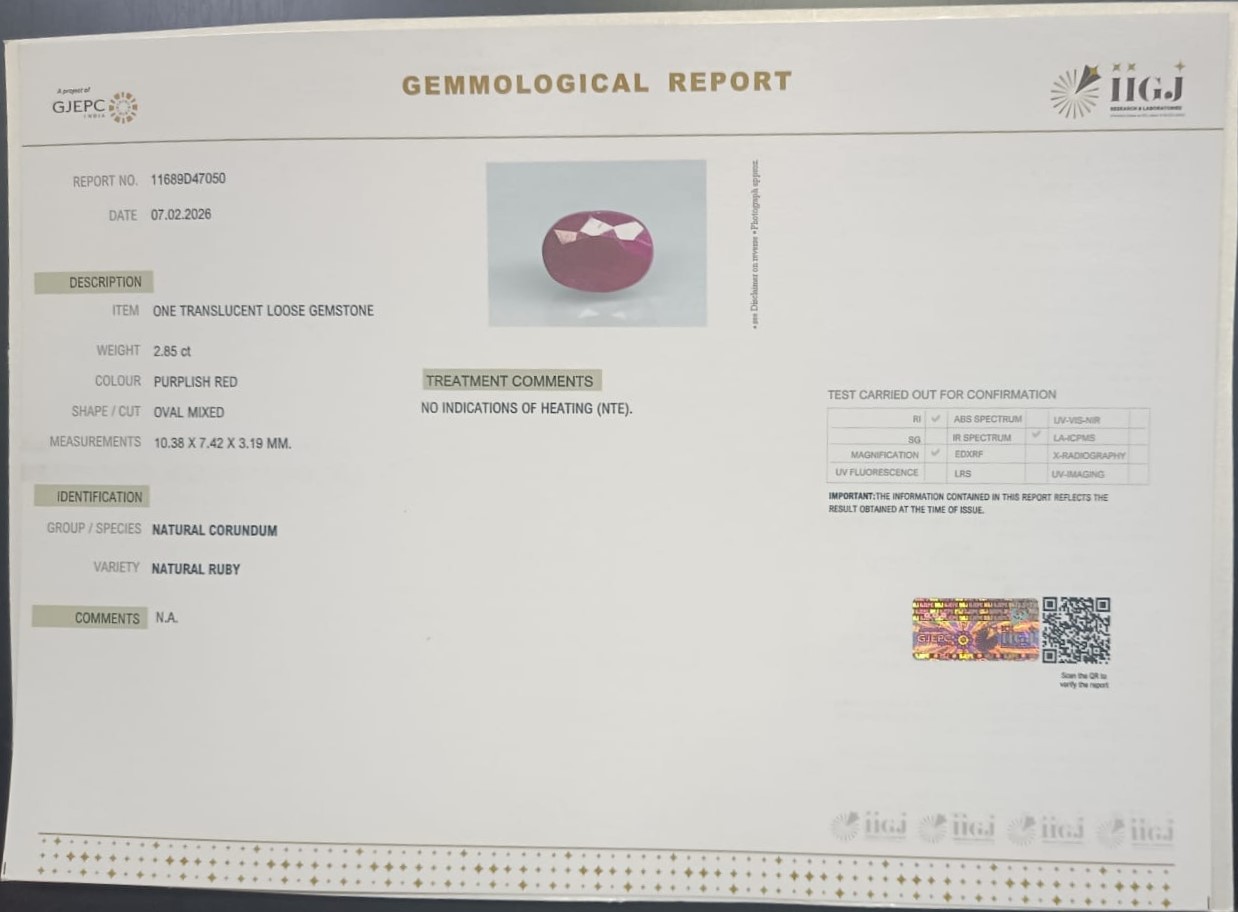 RUBG8471 2 RUBY 2.85 Ct.