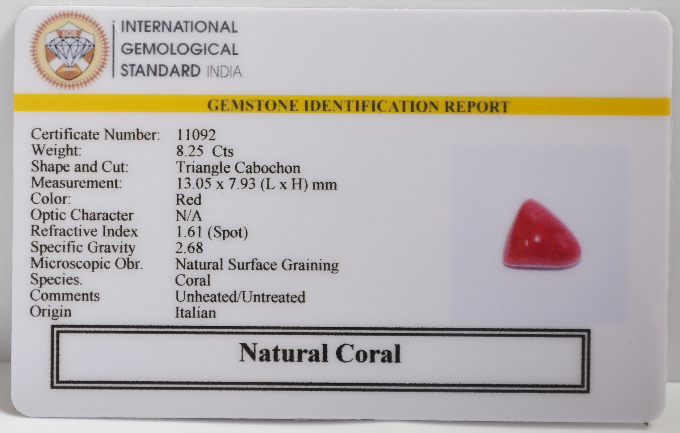CRL6329 2 CORAL 8.25 Ct.
