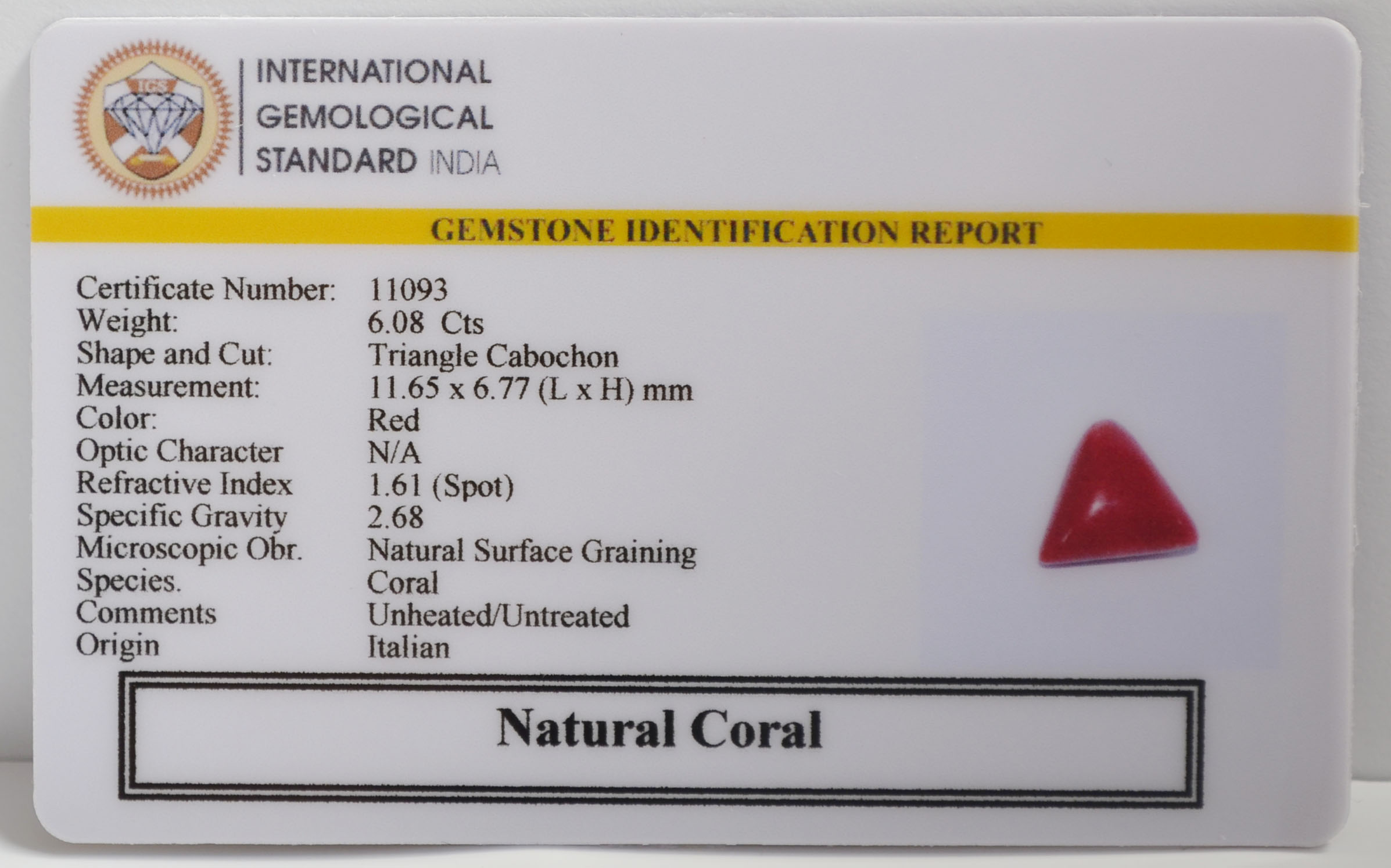 CRL6330 2 CORAL 6.08 Ct.