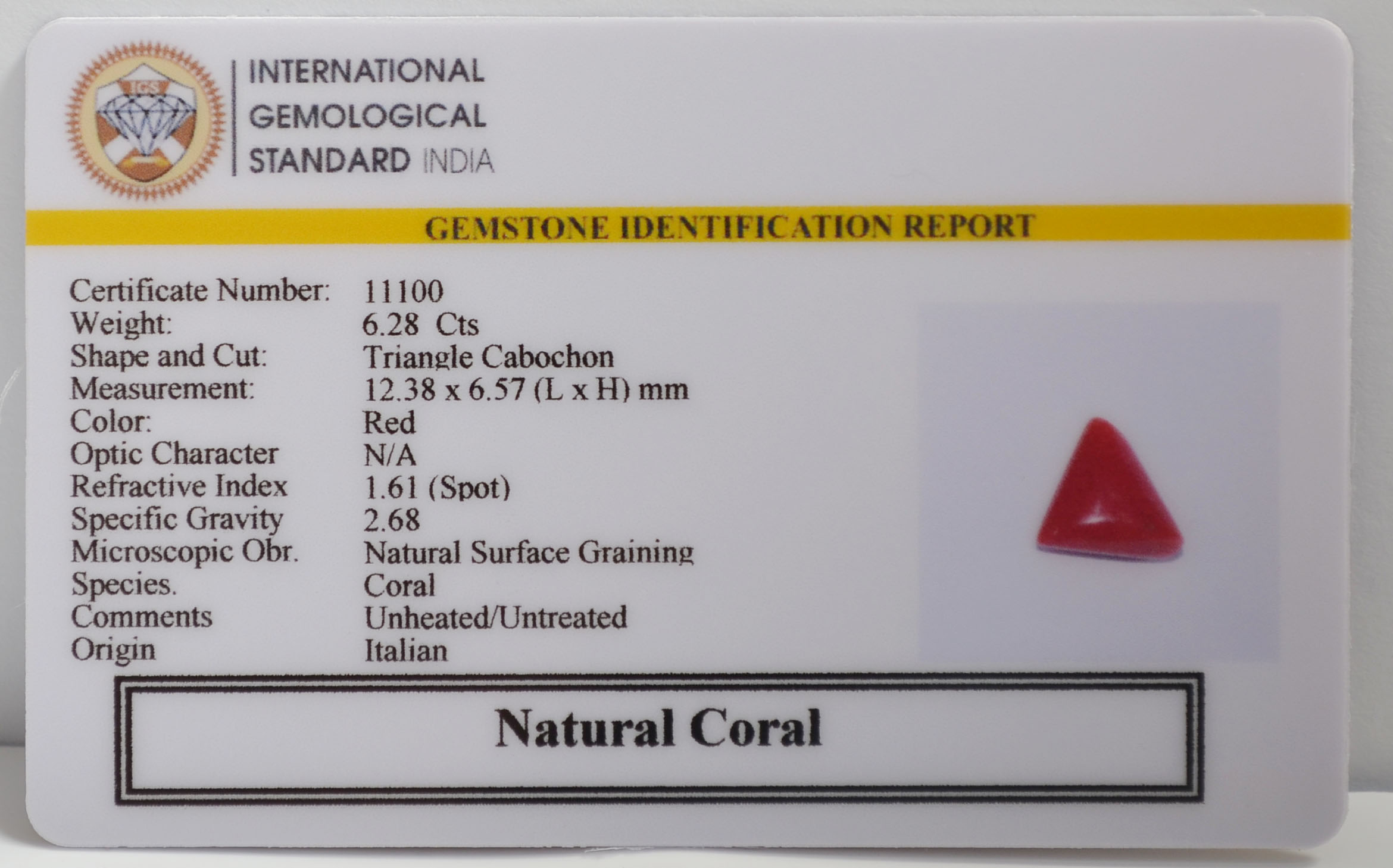 CRL6334 2 CORAL 6.28 Ct.