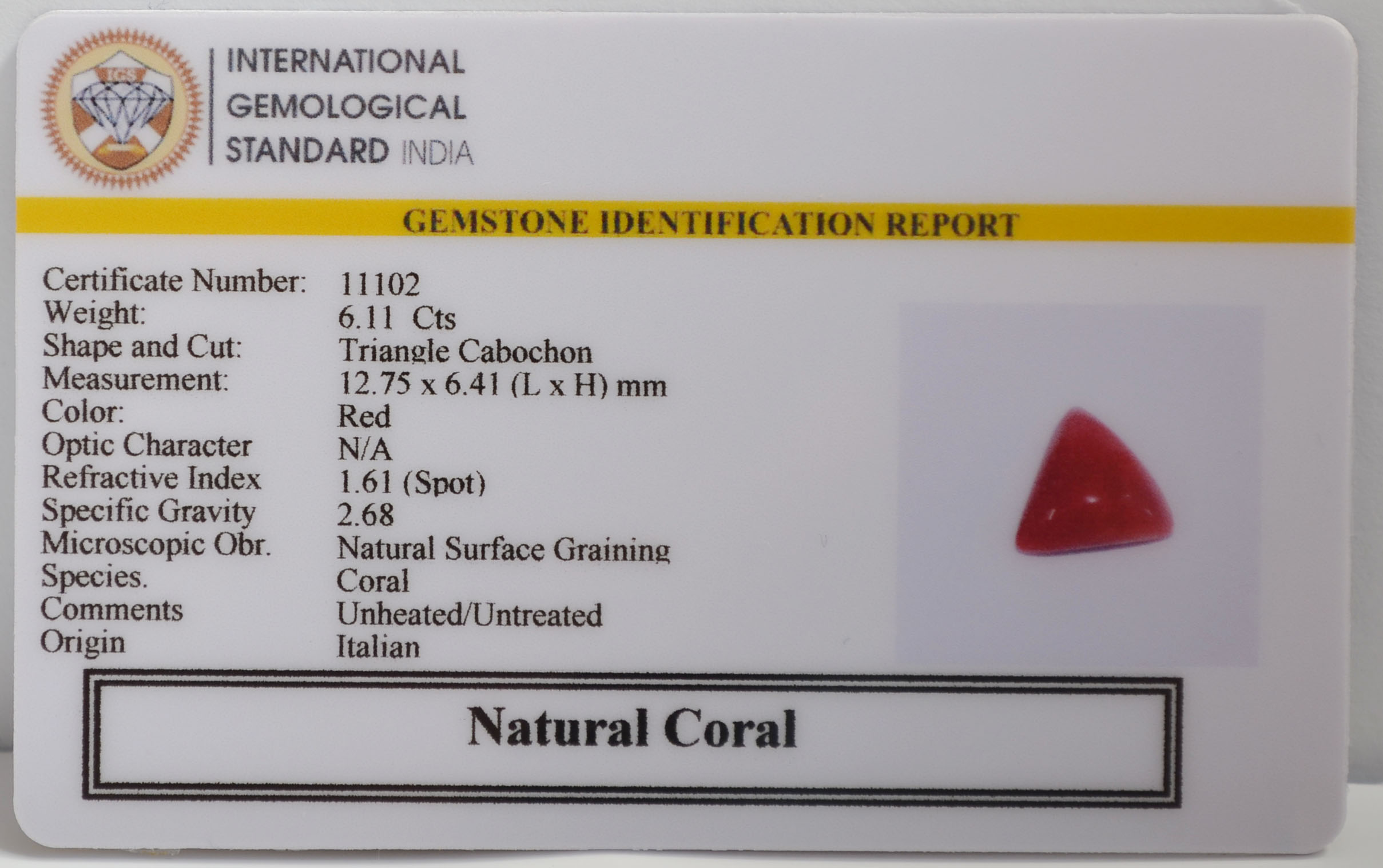 CRL6336 2 CORAL 6.11 Ct.