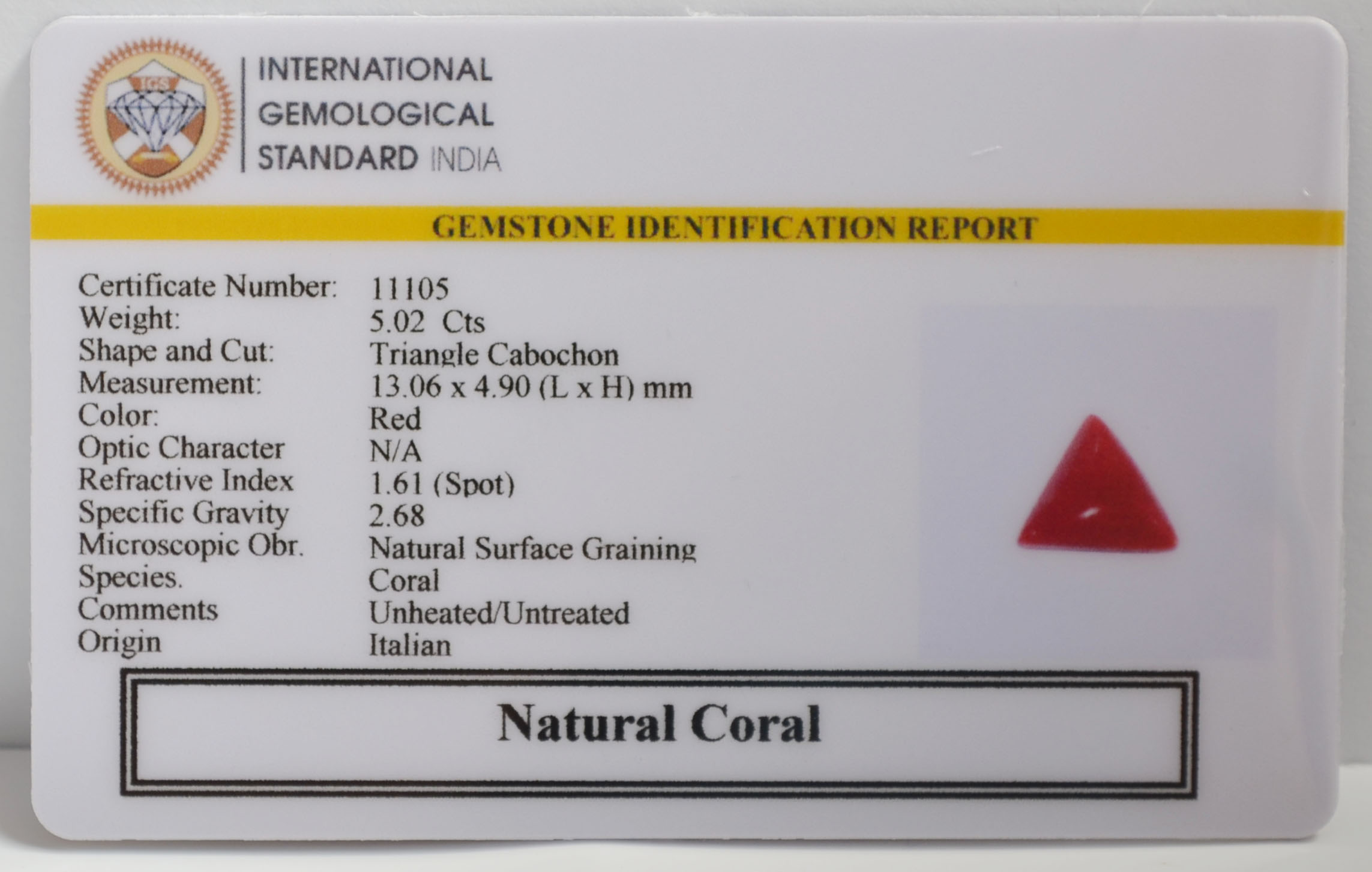 CRL6338 2 CORAL 5.02 Ct.