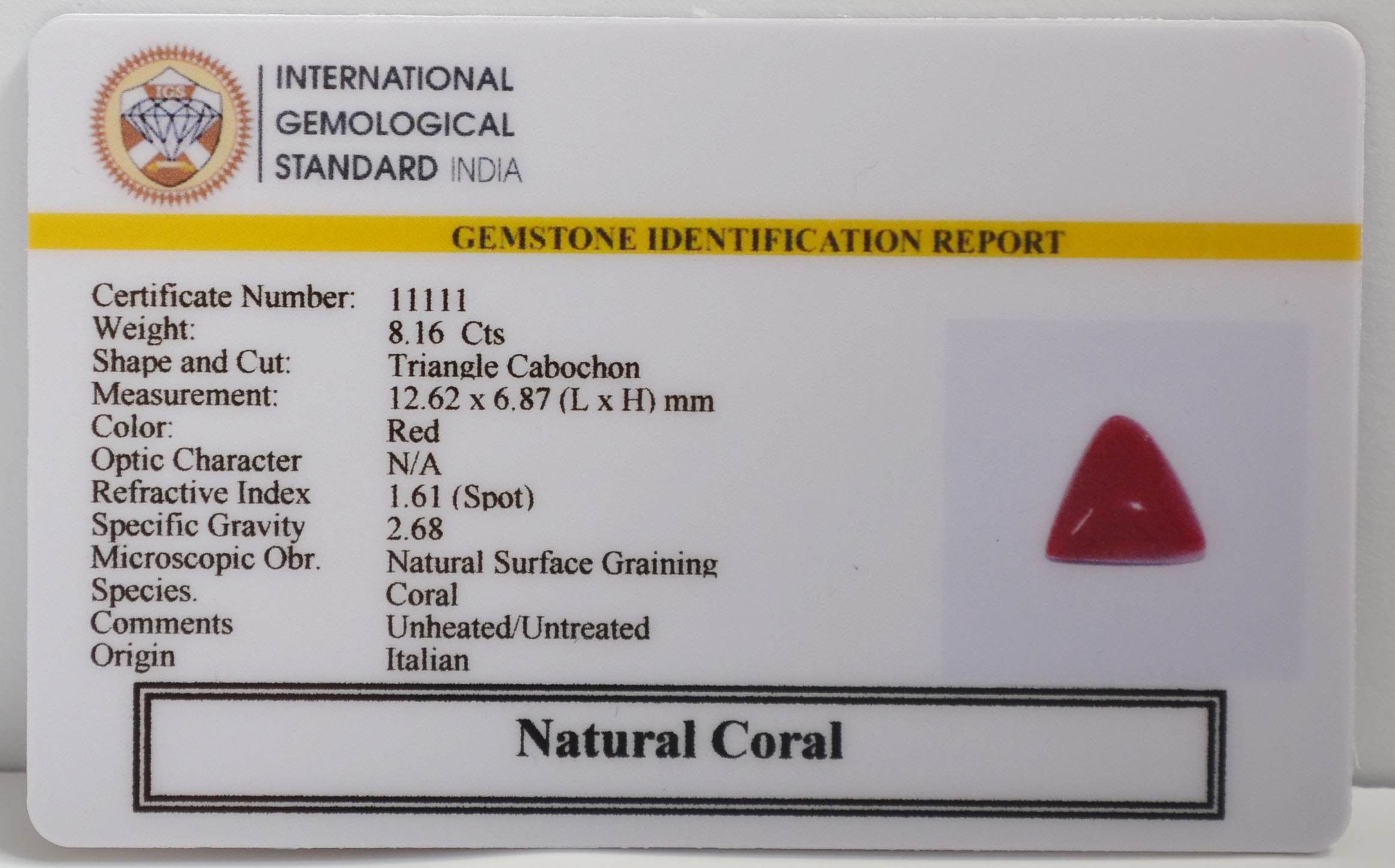 CRL6343 2 CORAL 8.16 Ct.