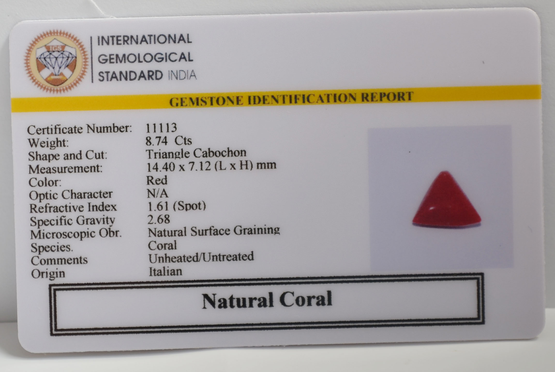 CRL6345 2 CORAL 8.74 Ct.