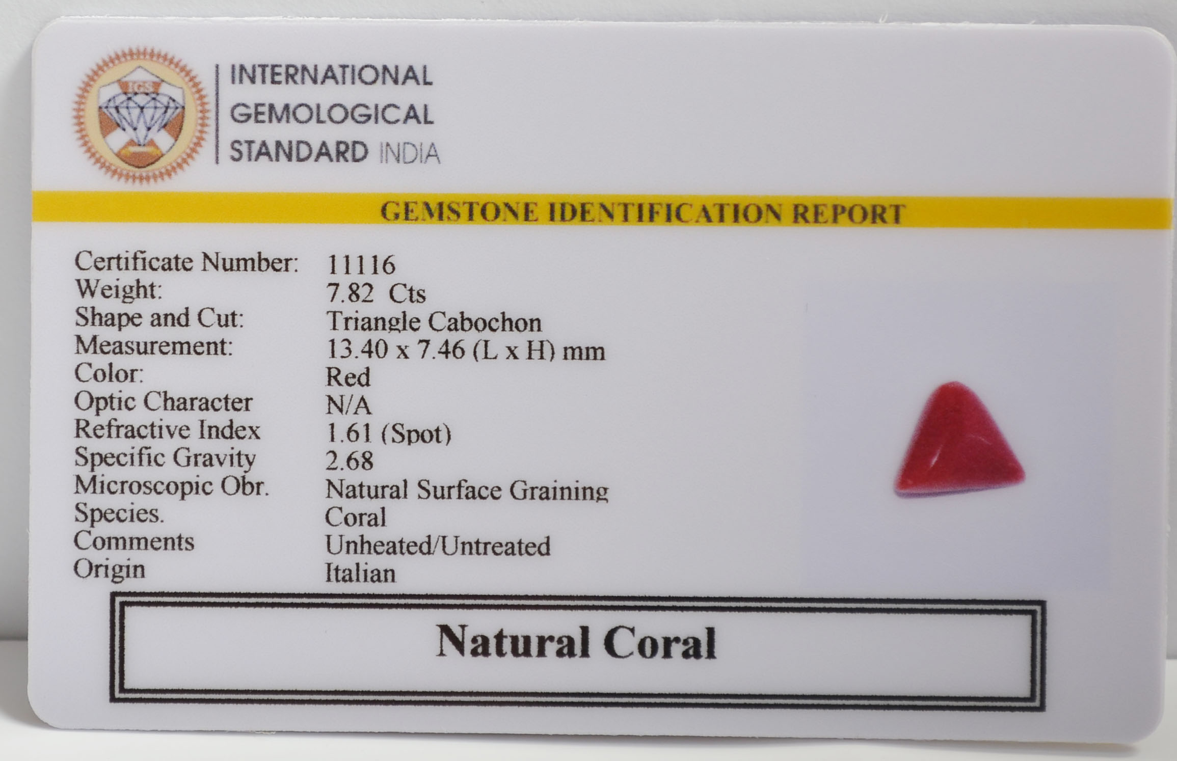 CRL6348 2 CORAL 7.82 Ct.