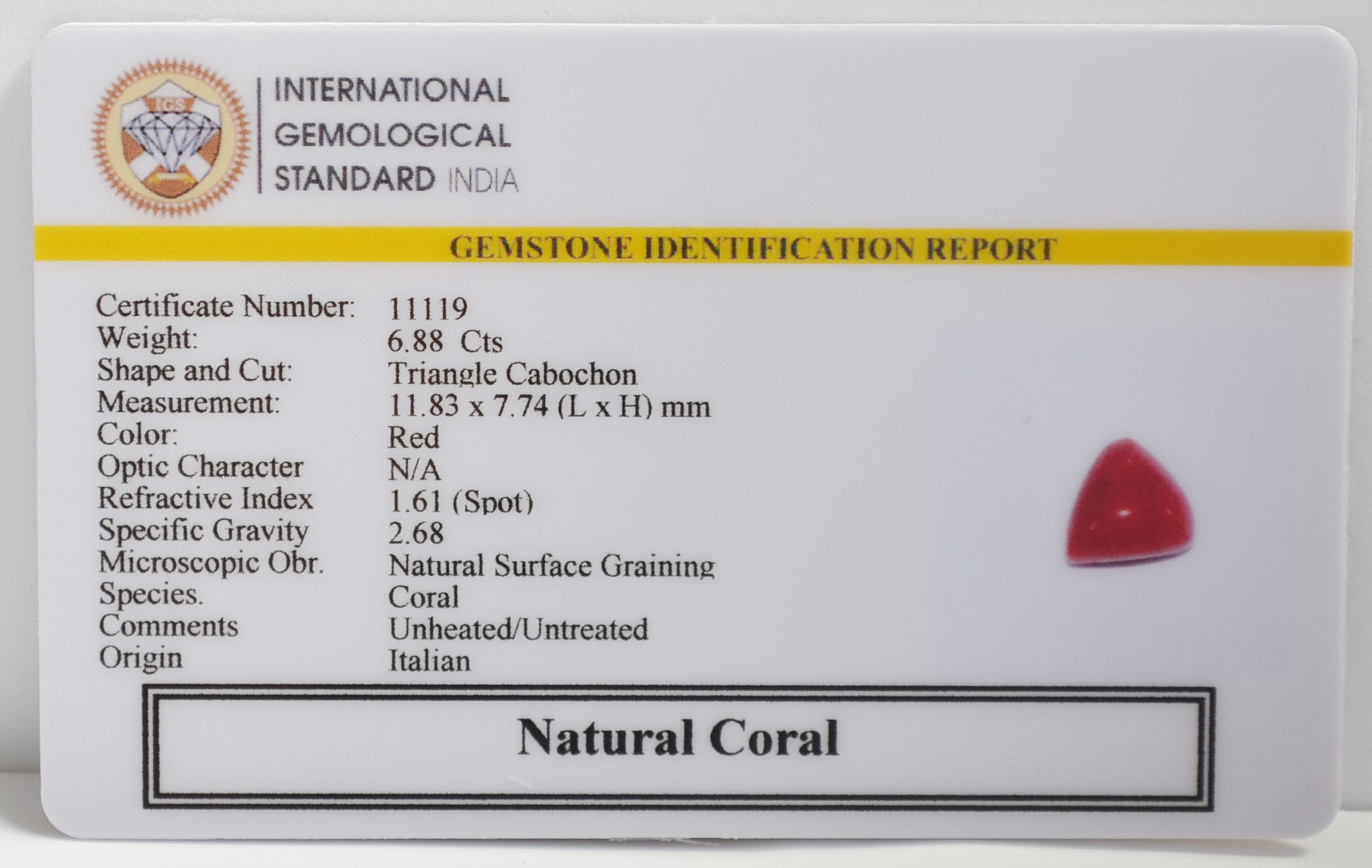 CRL6351 2 CORAL 6.88 Ct.
